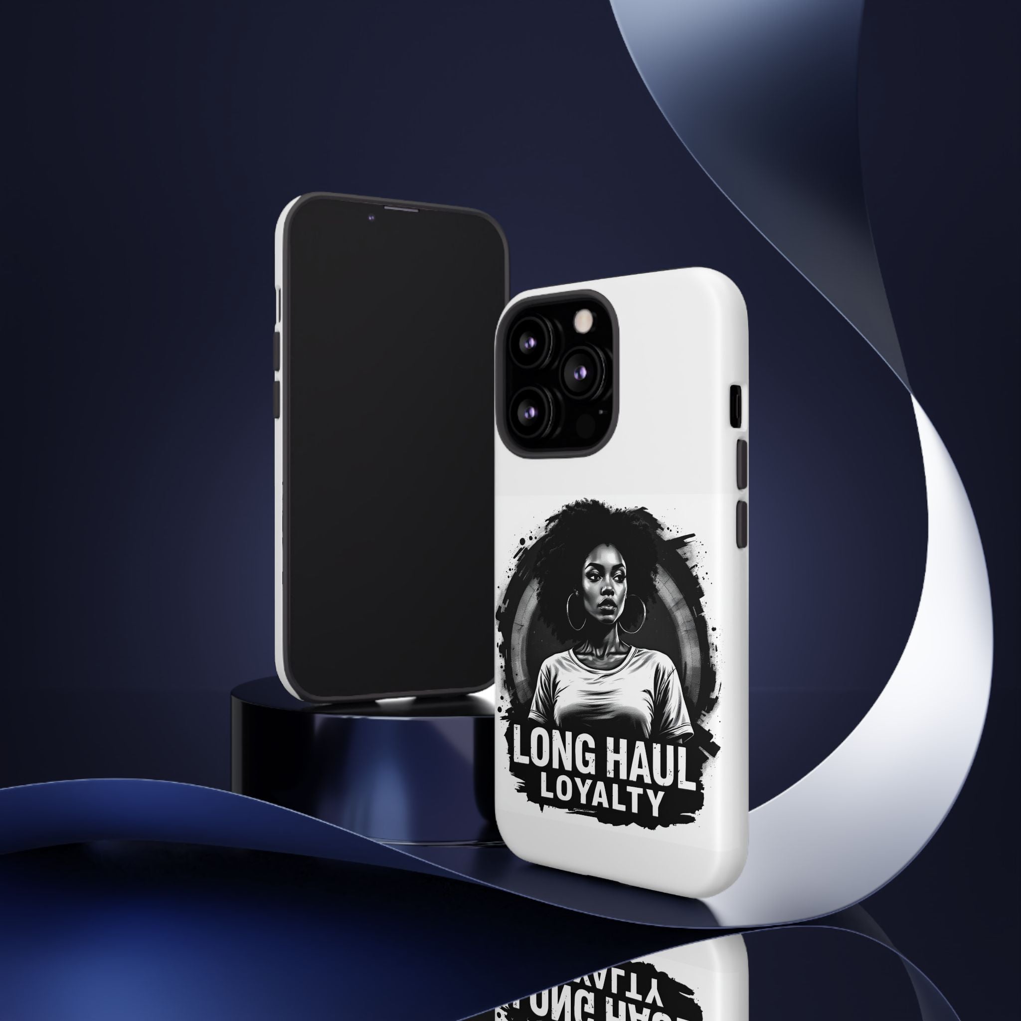 Phone Case — "Long Haul Loyalty" Black & White Portrait Protective Case