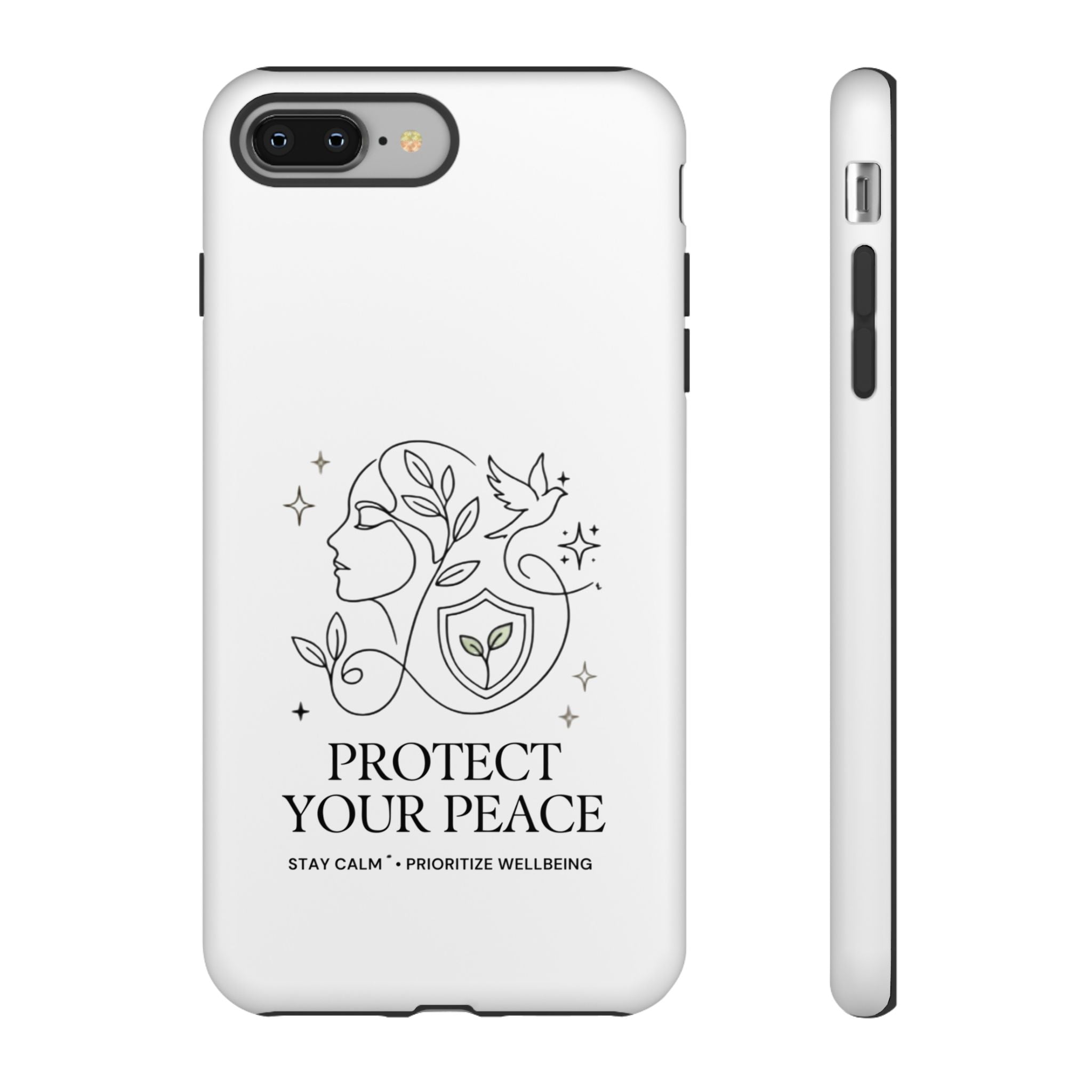 Protect Your Peace Phone Case – Minimalist Wellness iPhone Cover