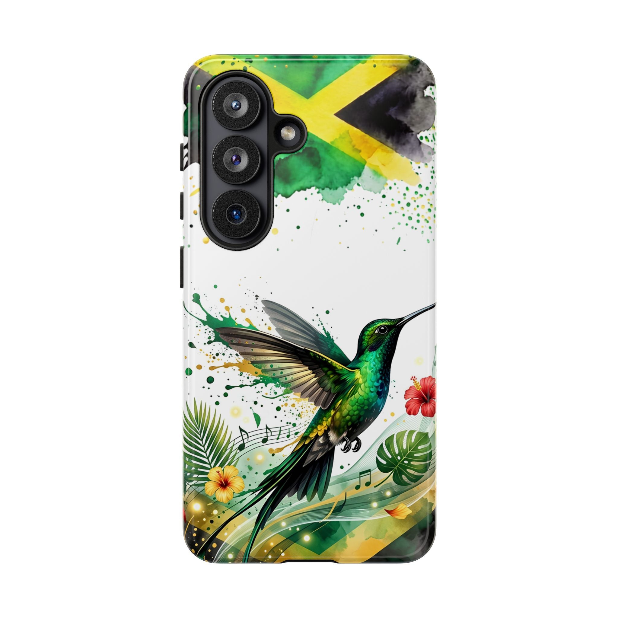 Hummingbird Jamaica Tough Phone Case – Tropical Floral Protective Cover