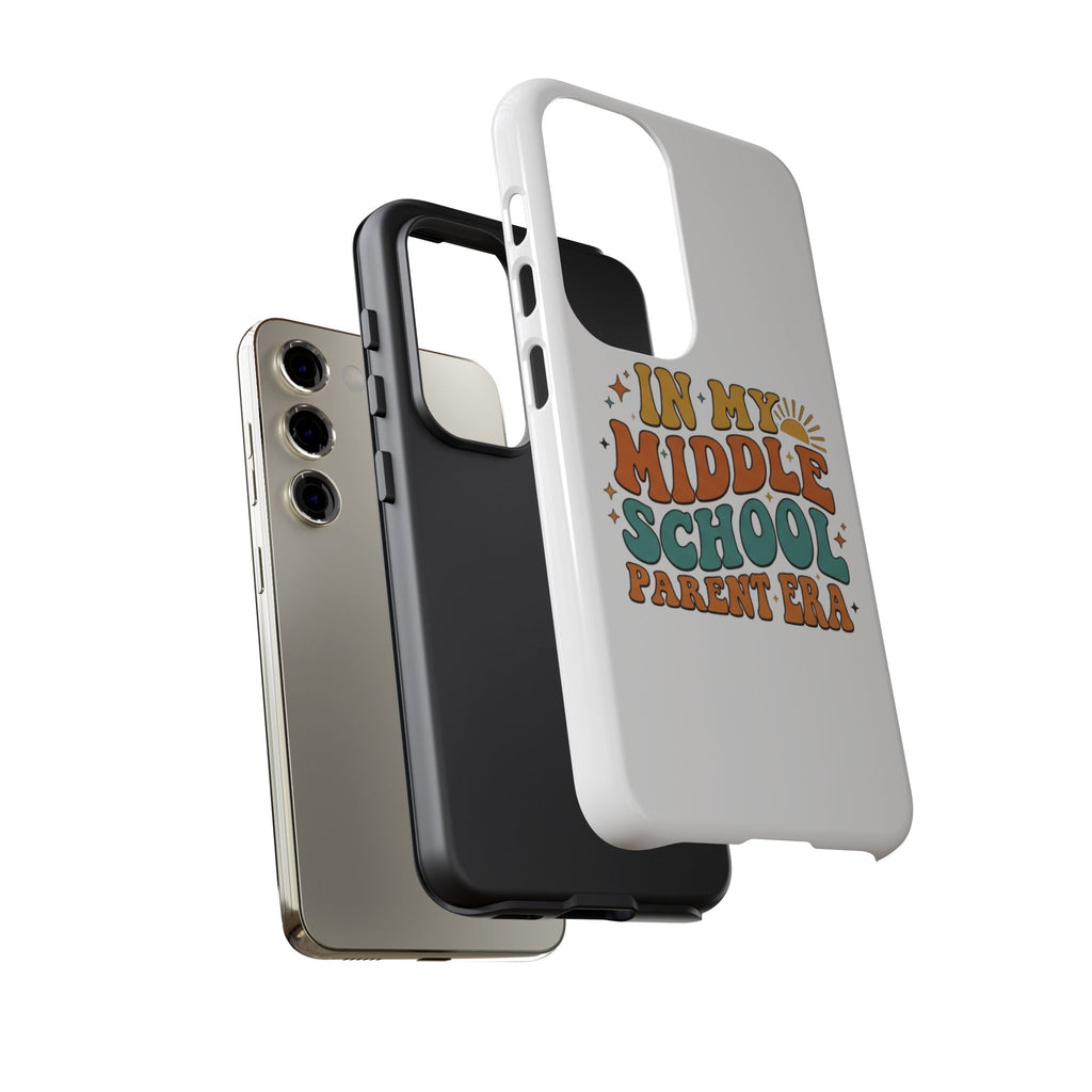 Middle School Parent Phone Case — "In My Middle School Parent Era" Retro Design
