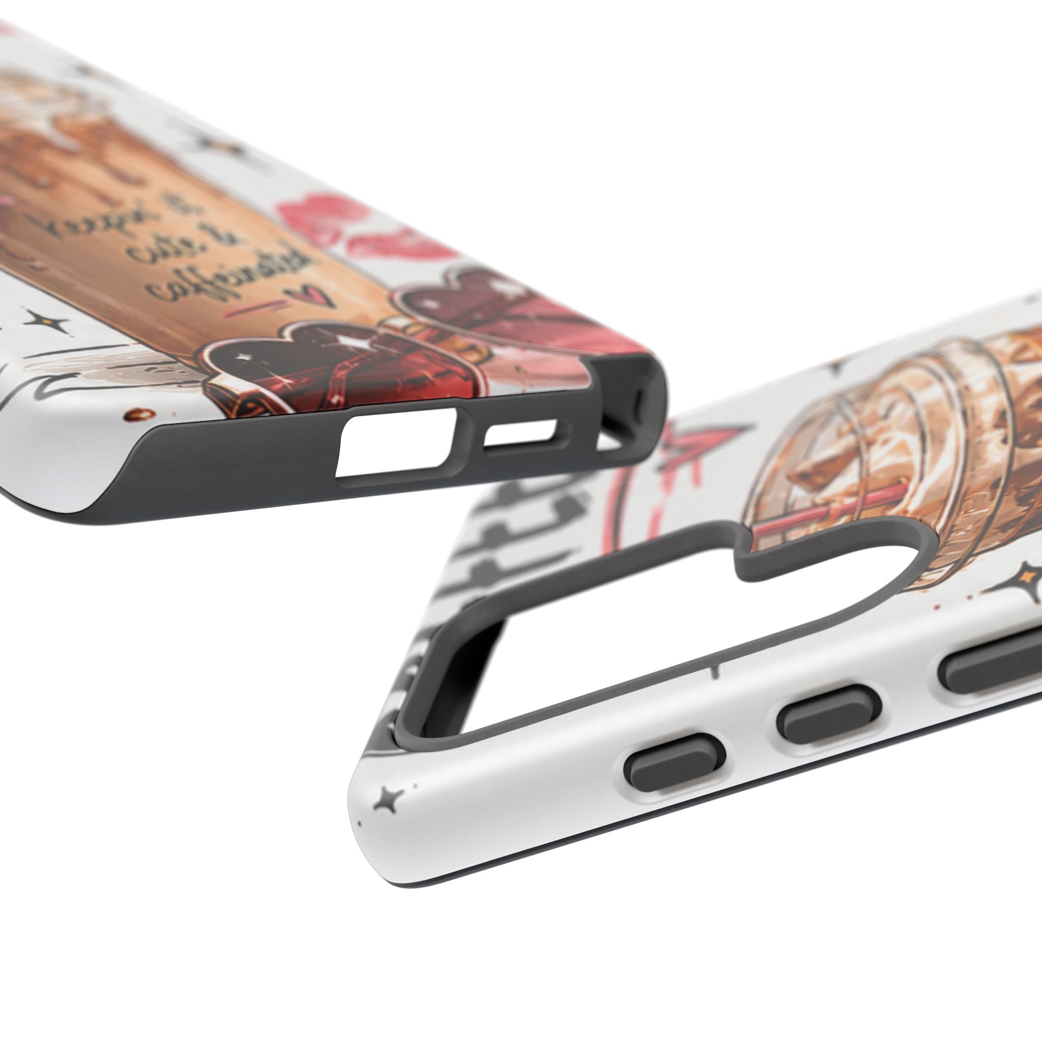 Phone Case — "Keepin' It Cute & Caffeinated" Iced Coffee Design