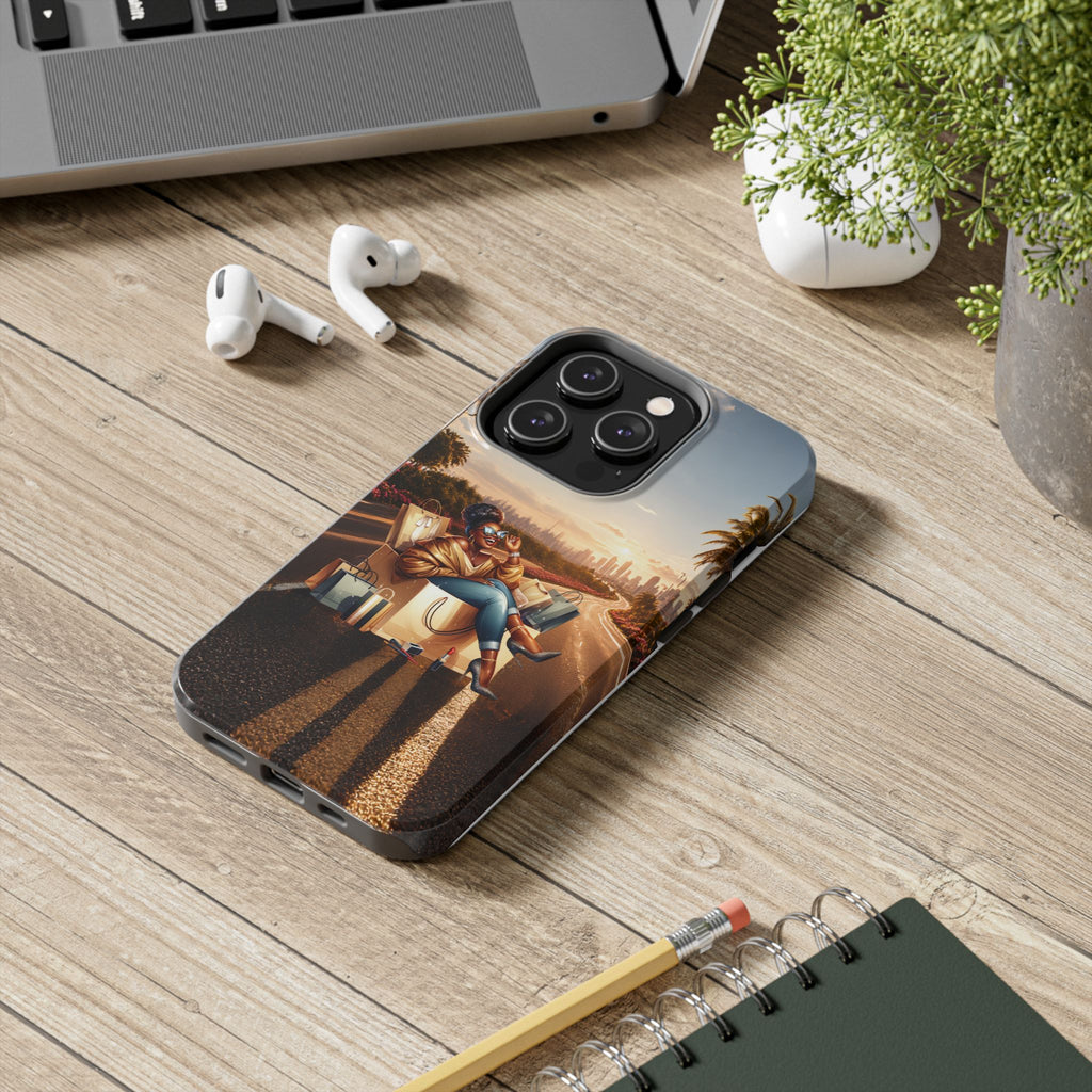 Sunset Roadtrip Tough Phone Case — Relaxed Traveler Design