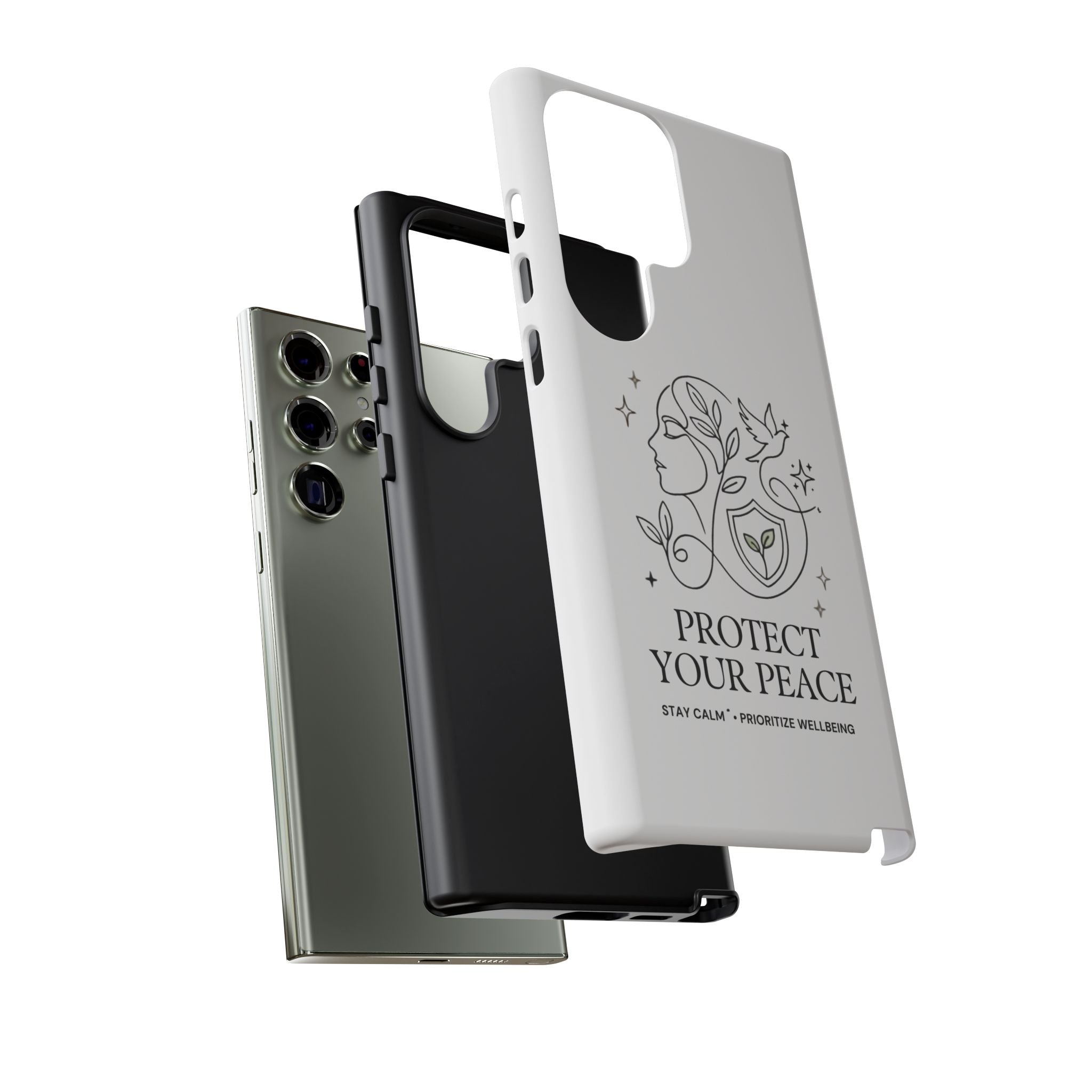 Protect Your Peace Phone Case – Minimalist Wellness iPhone Cover