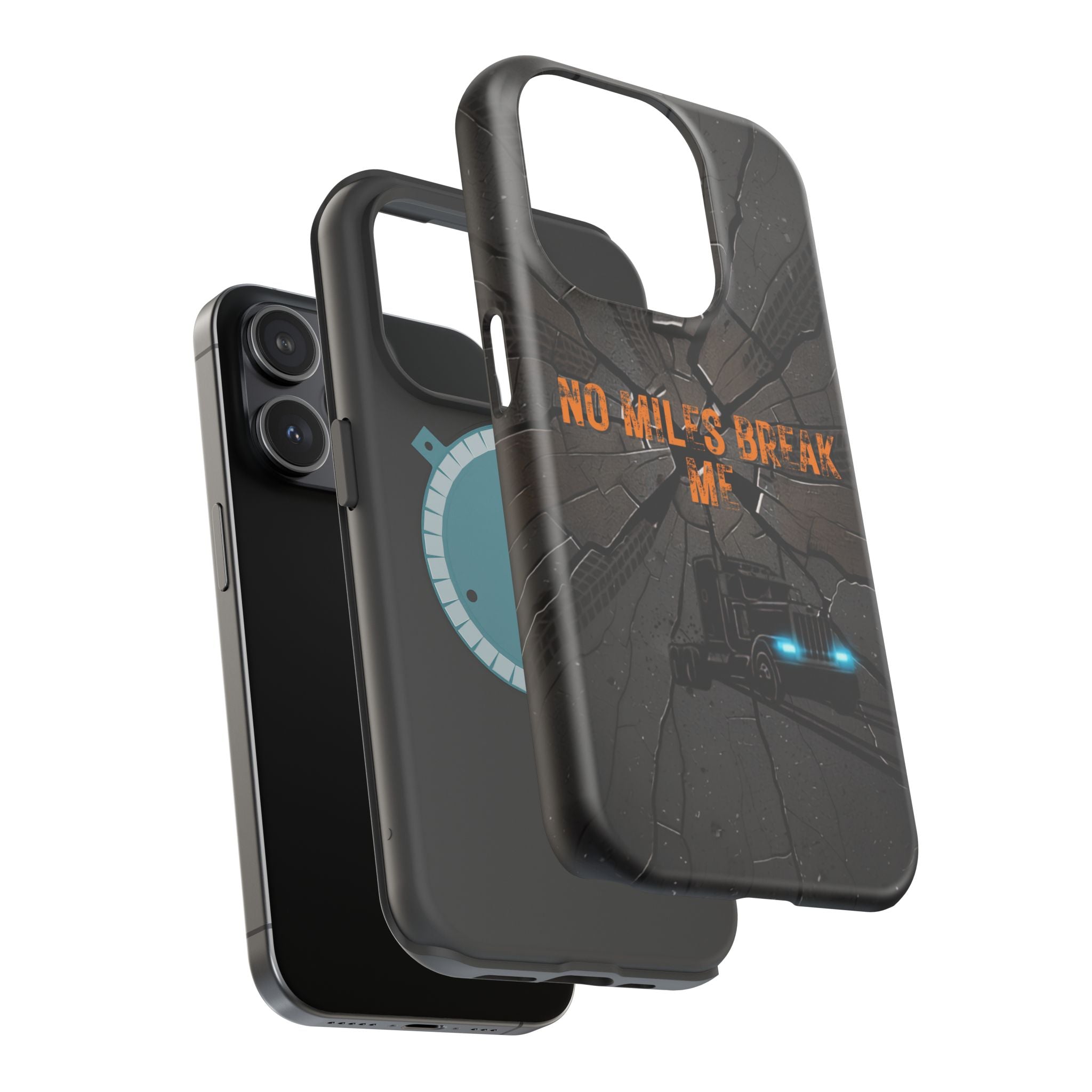 Phone Case — Fiery Semi Truck Magnetic Impact-Resistant Case