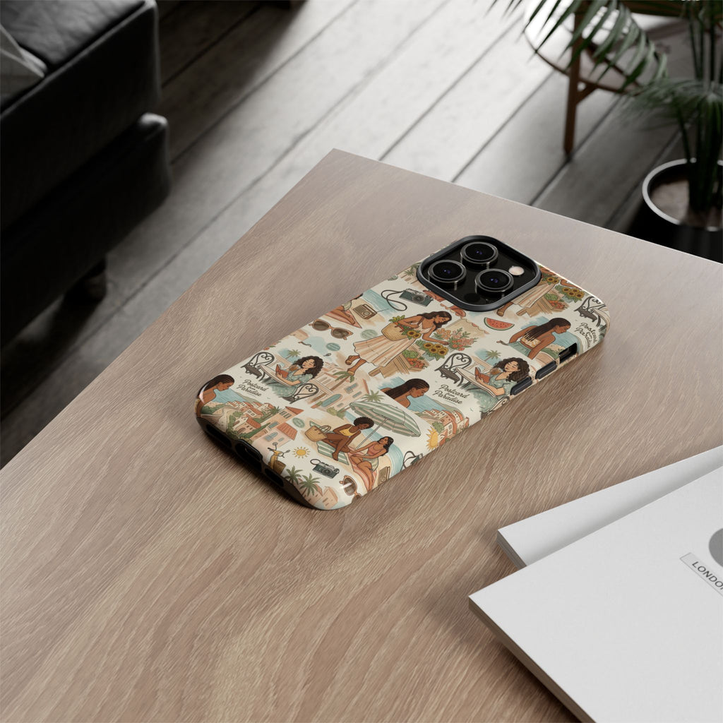 Tropical Vacation Phone Case — Vintage Beach Women Pattern