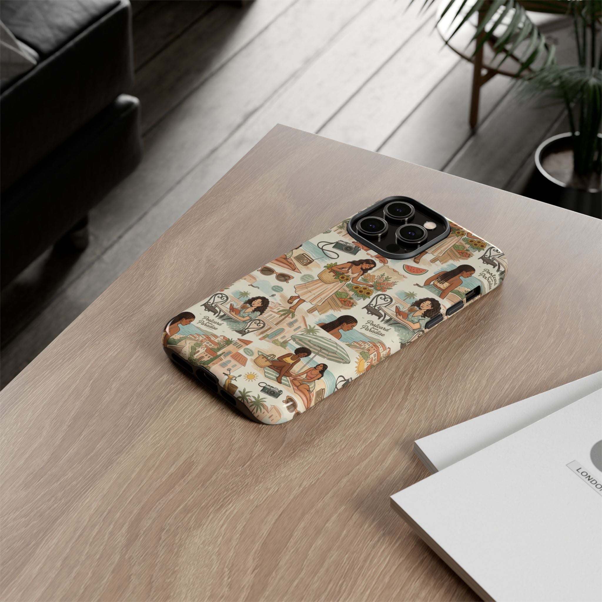 Tropical Vacation Phone Case — Vintage Beach Women Pattern