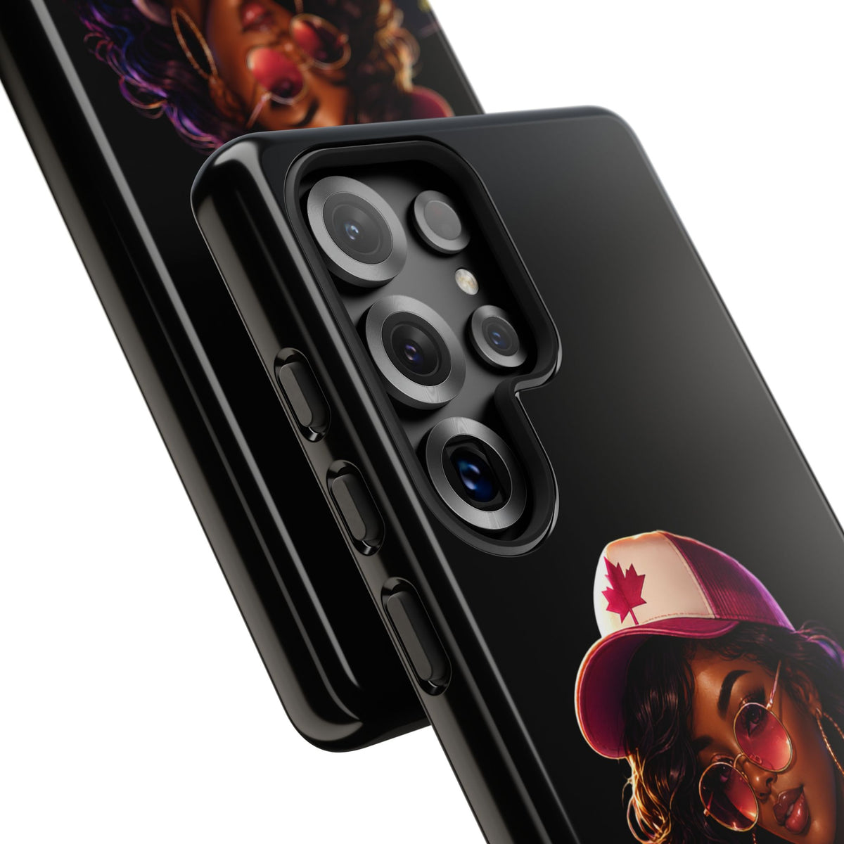 Phone Case - Cool Urban Woman with Headphones & Maple Hat