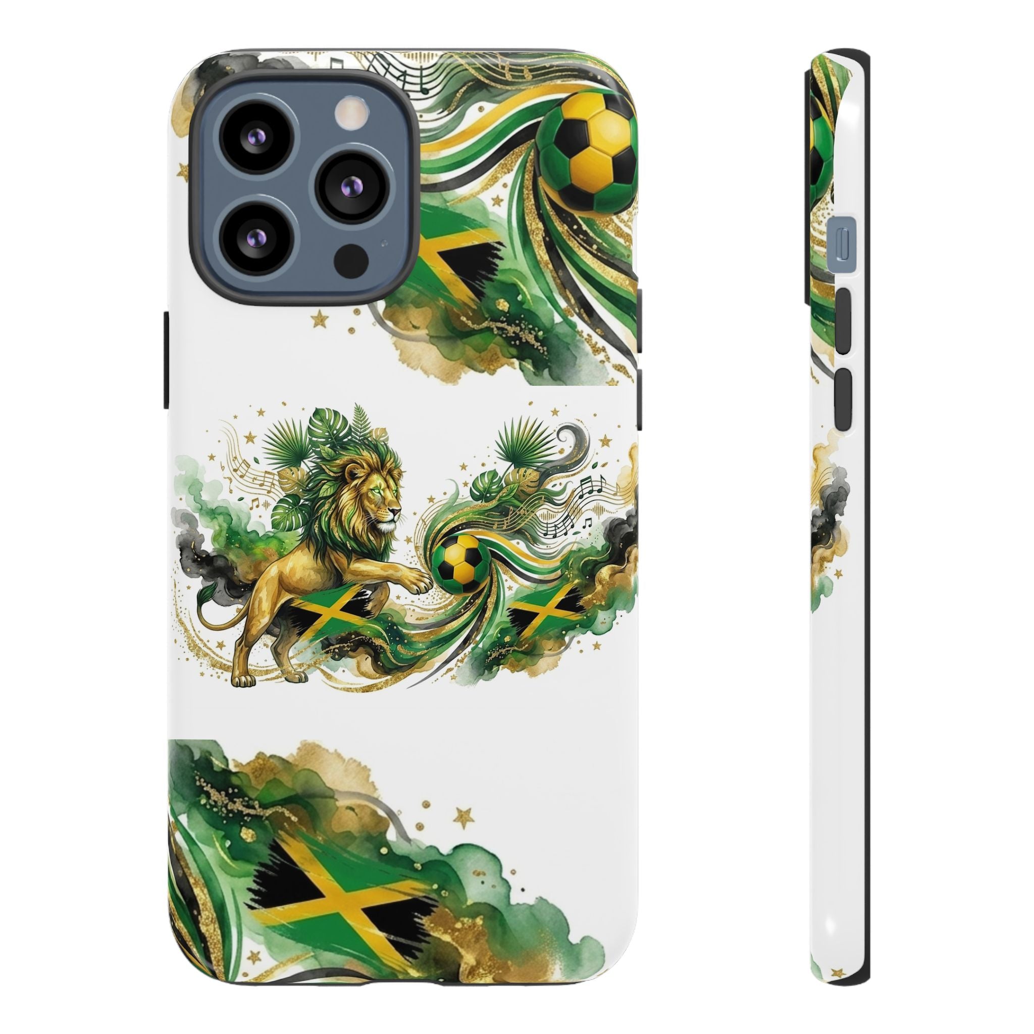 Jamaica Lion Phone Case — Jamaican Flag Rasta Protective Tough Case