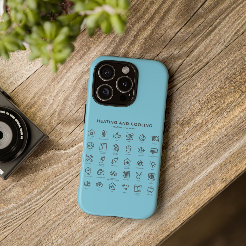 Heating and Cooling Icons Phone Case – HVAC Technician Protective Phone Cover