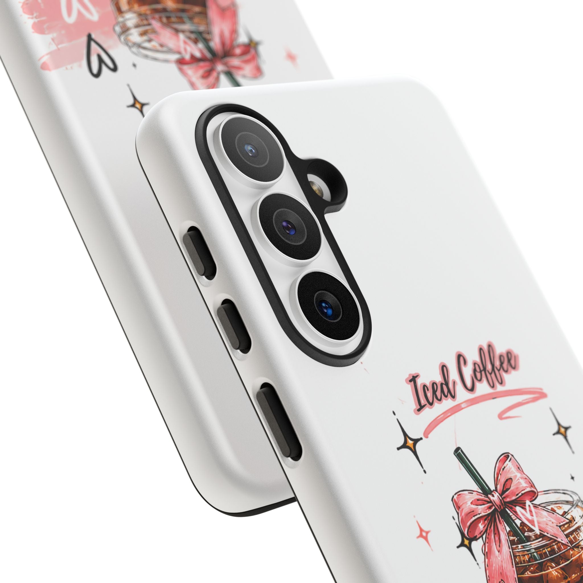 Iced Coffee Phone Case – Cute Pink Boba Design ("Iced coffee is my person")
