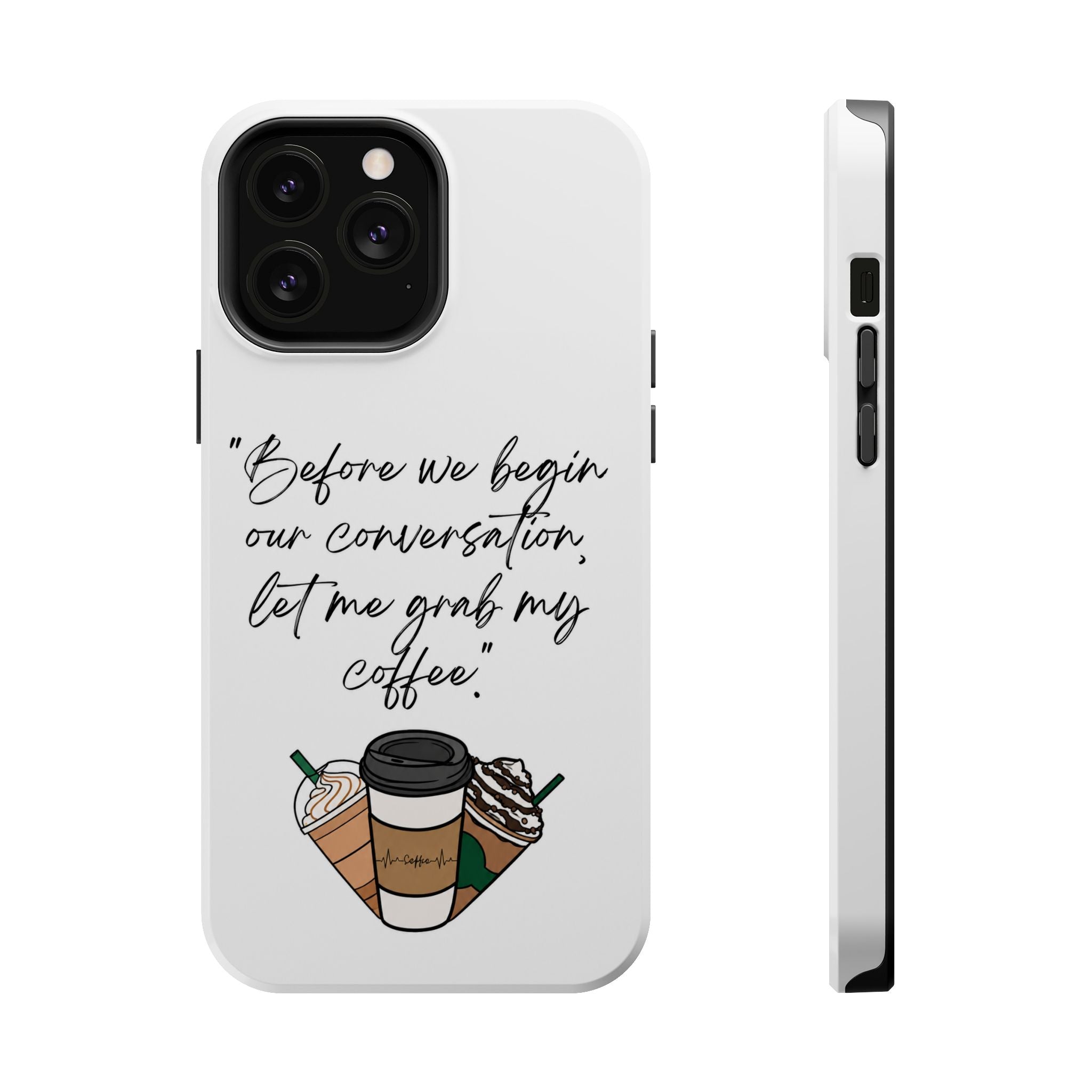 Coffee Quote Magnetic Impact-Resistant Phone Case