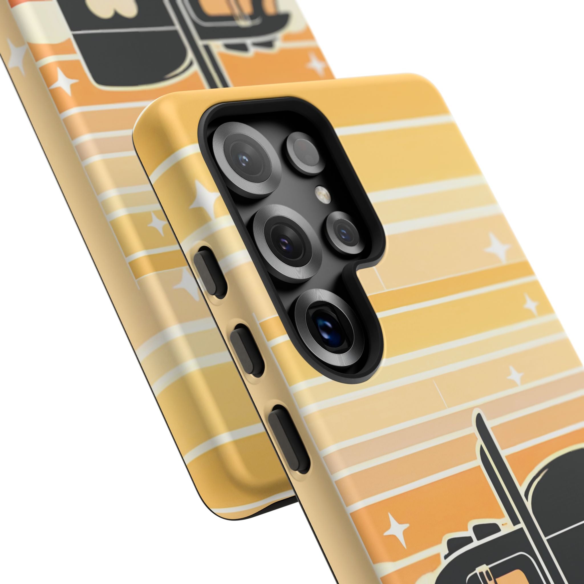 Trucker Heart Phone Case — Retro Semi Truck Protective Phone Cover