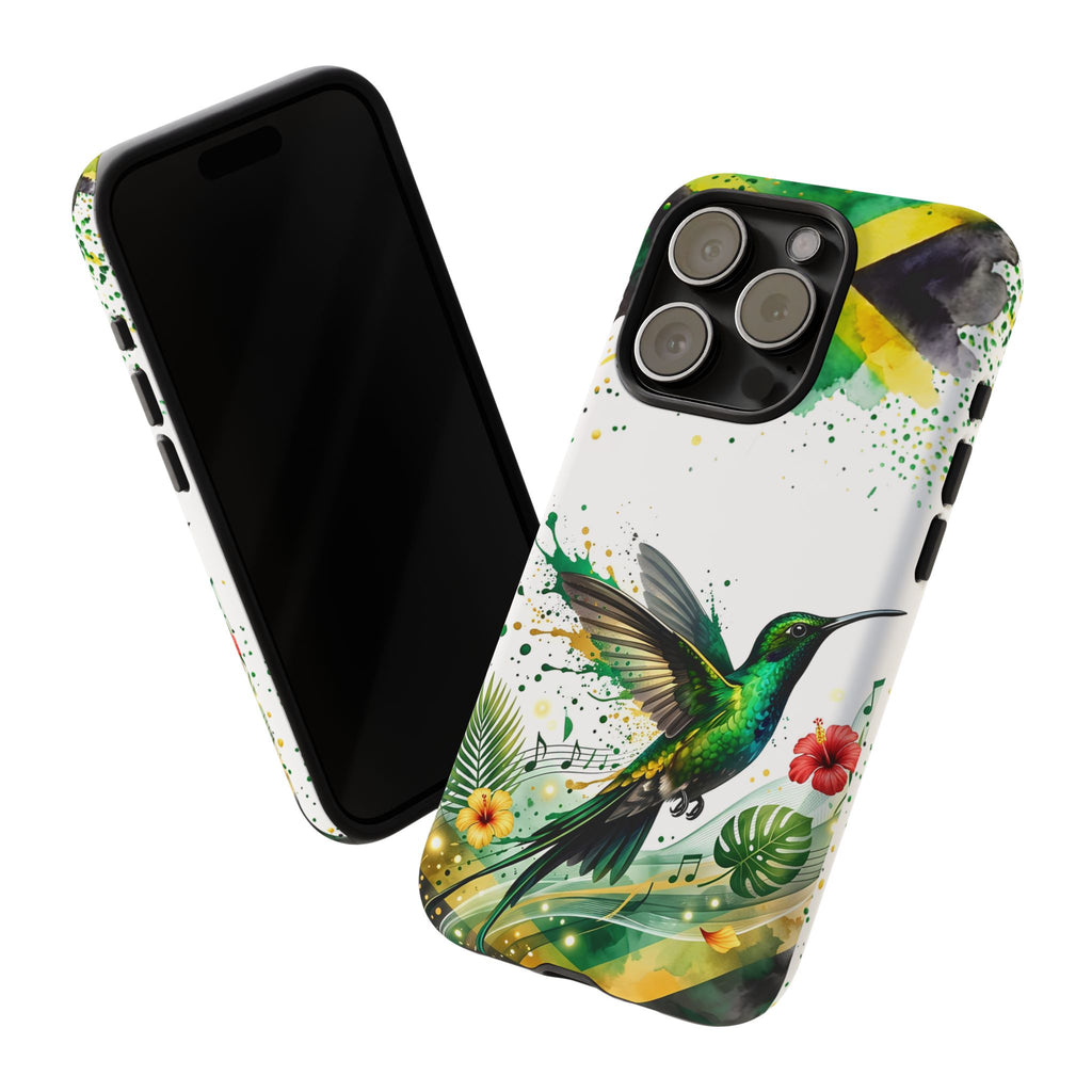 Hummingbird Jamaica Tough Phone Case – Tropical Floral Protective Cover