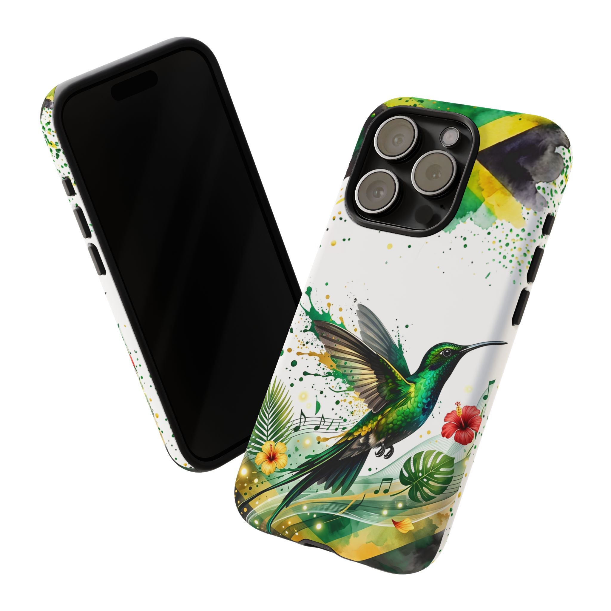 Hummingbird Jamaica Tough Phone Case – Tropical Floral Protective Cover