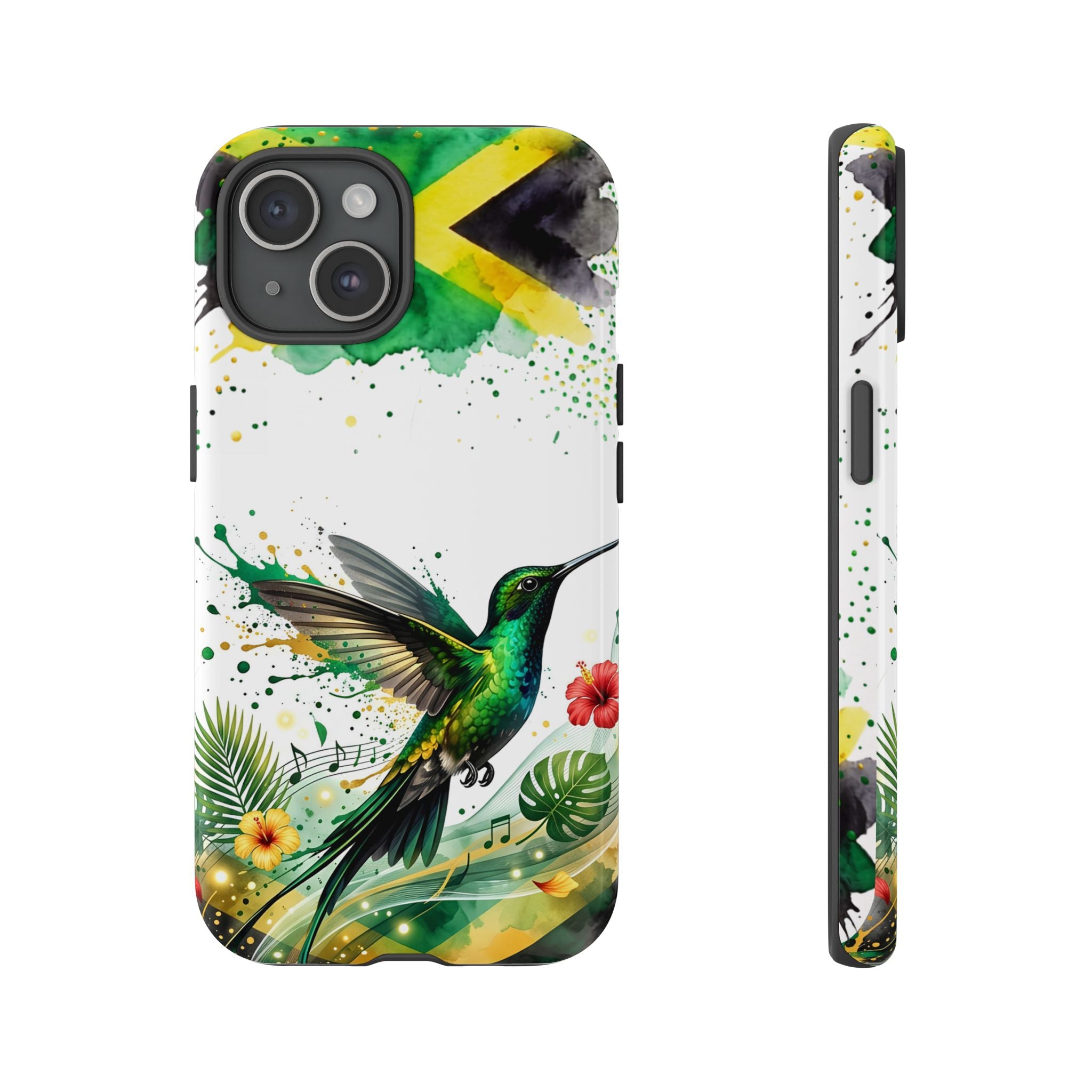 Hummingbird Jamaica Tough Phone Case – Tropical Floral Protective Cover