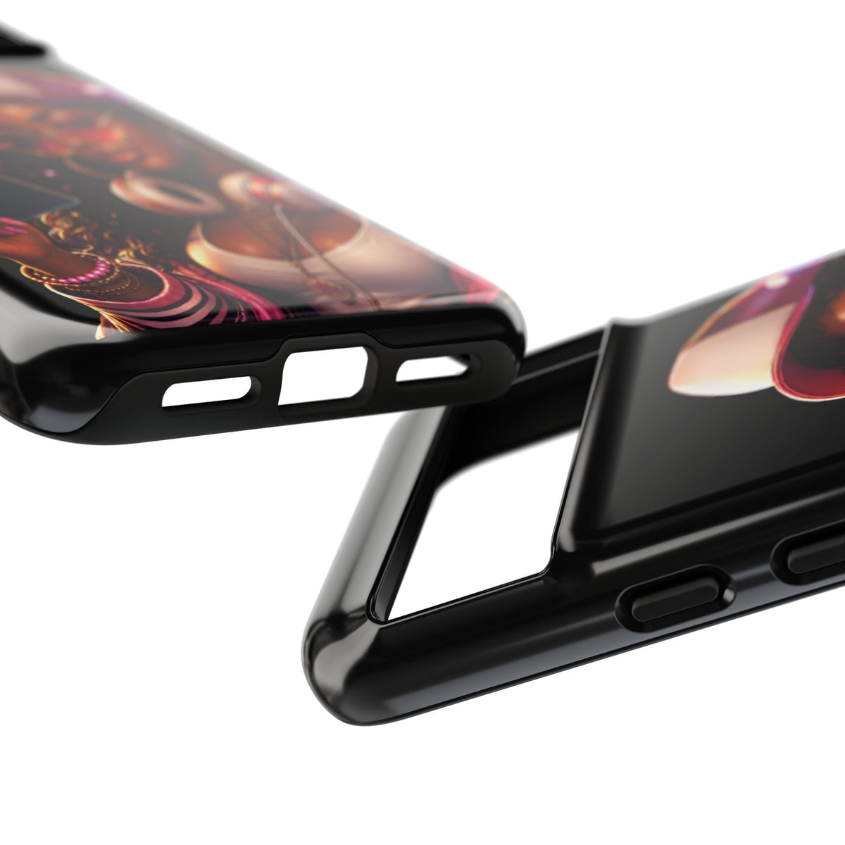Tough Case – Stylized Urban Girl Phone Case with Headphones & Passport