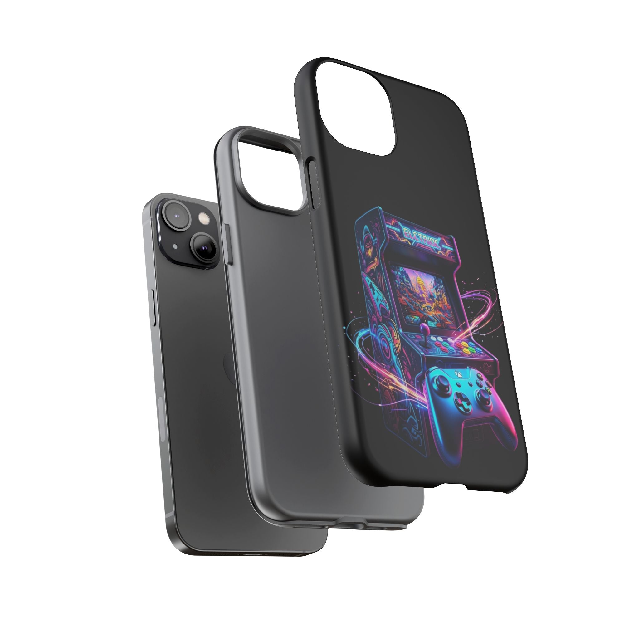 Retro Arcade Phone Case — Neon Gaming Controller Design
