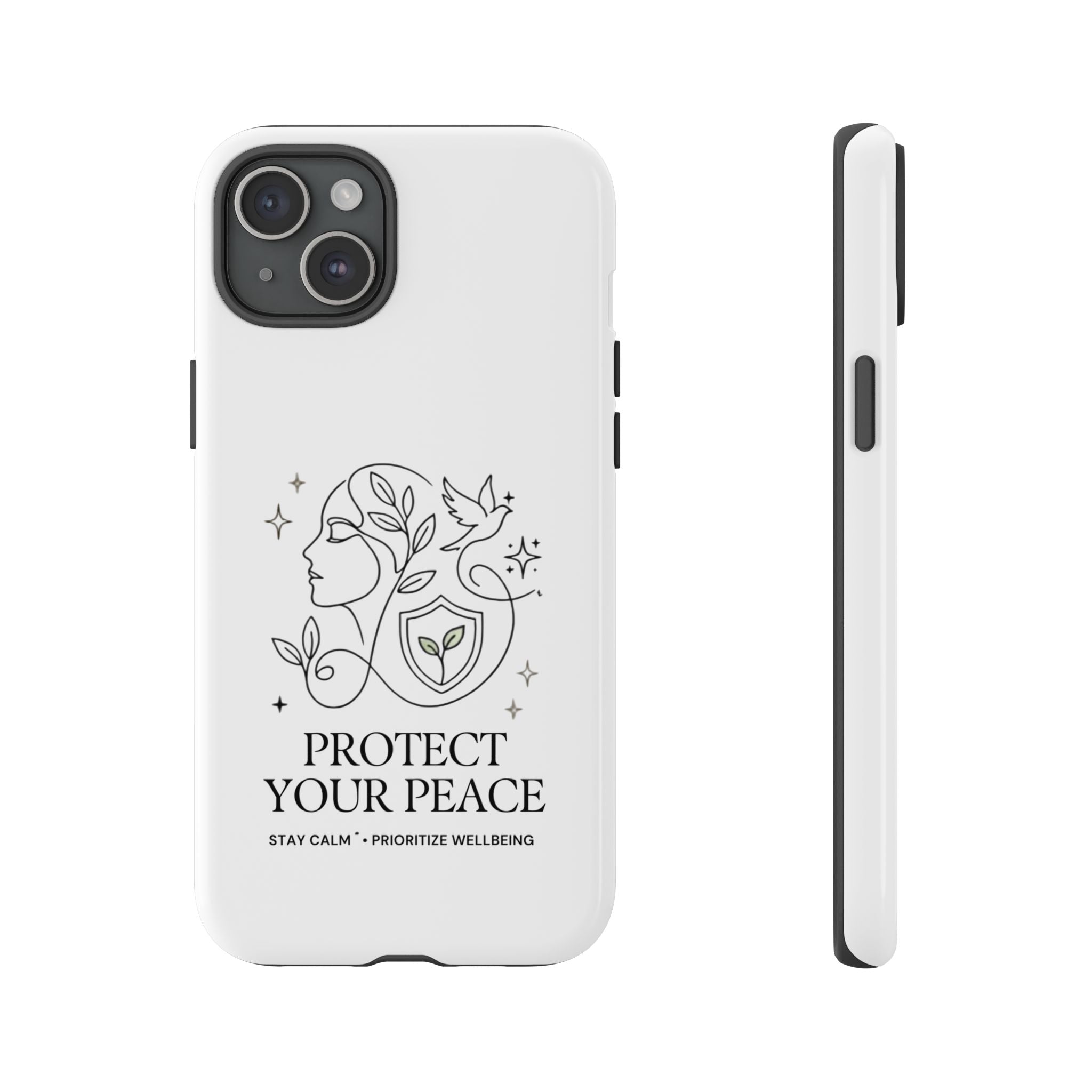 Protect Your Peace Phone Case – Minimalist Wellness iPhone Cover