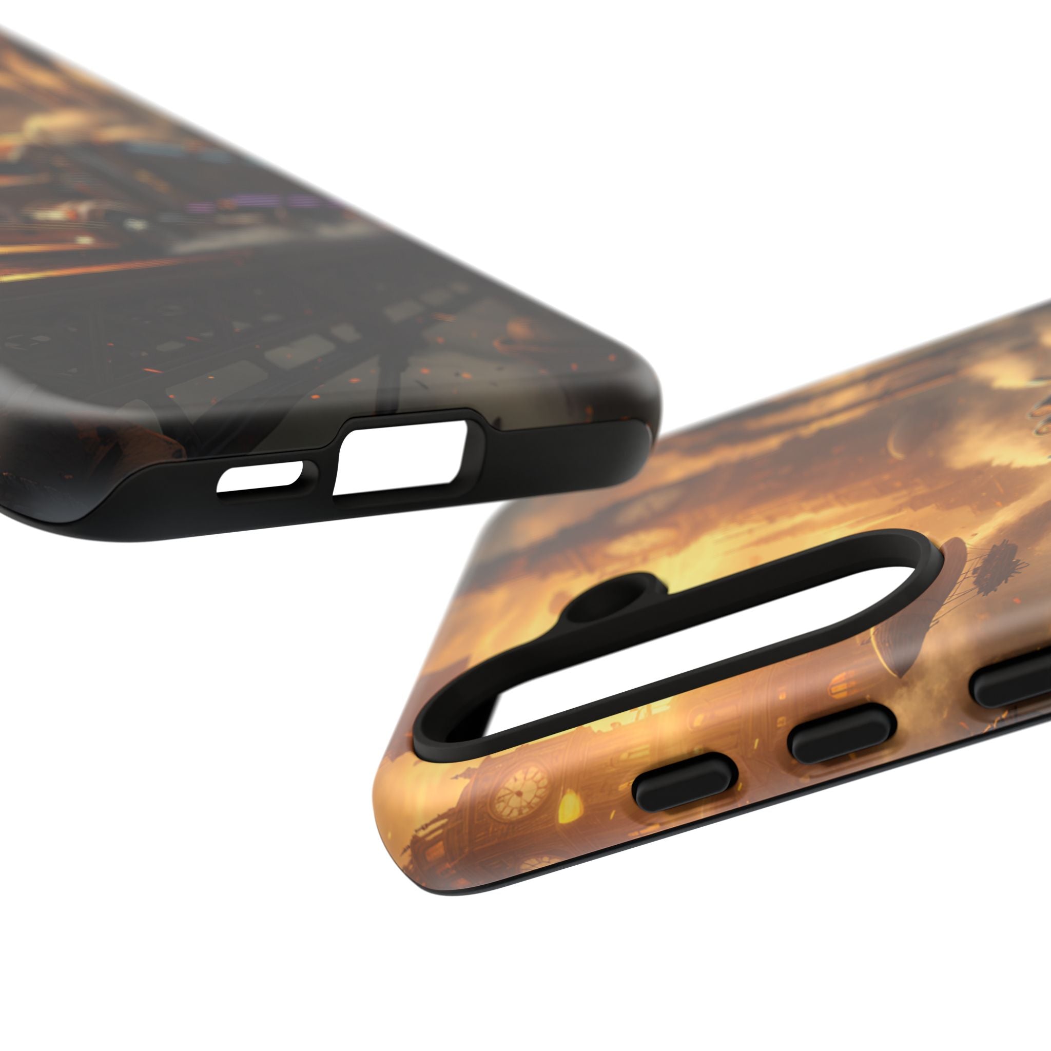 Steampunk Freightliner Phone Case — Rugged Trucking Cityscape iPhone Cover