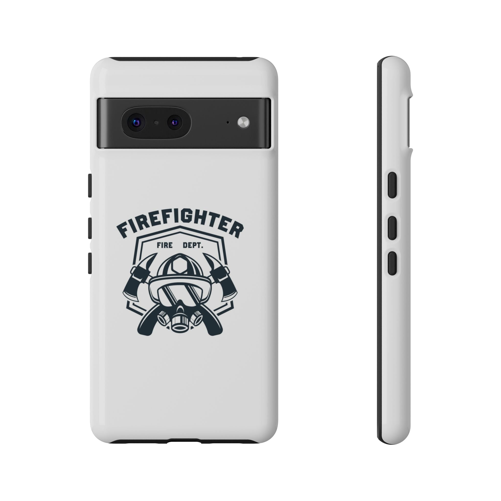 Firefighter Tough Phone Case — Fire Dept Helmet & Axes Protective Cover