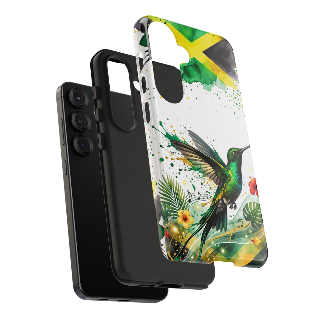 Hummingbird Jamaica Tough Phone Case – Tropical Floral Protective Cover