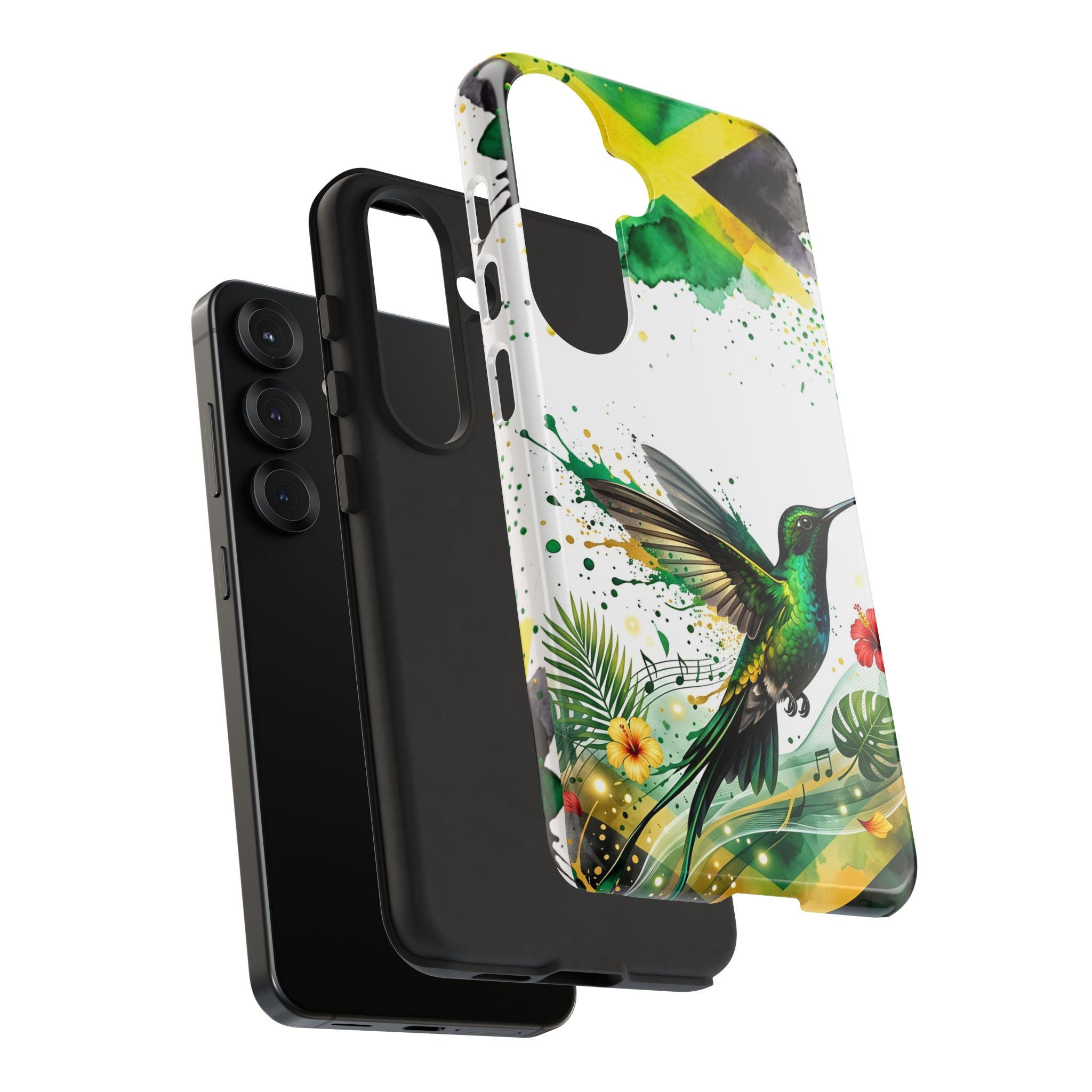 Hummingbird Jamaica Tough Phone Case – Tropical Floral Protective Cover