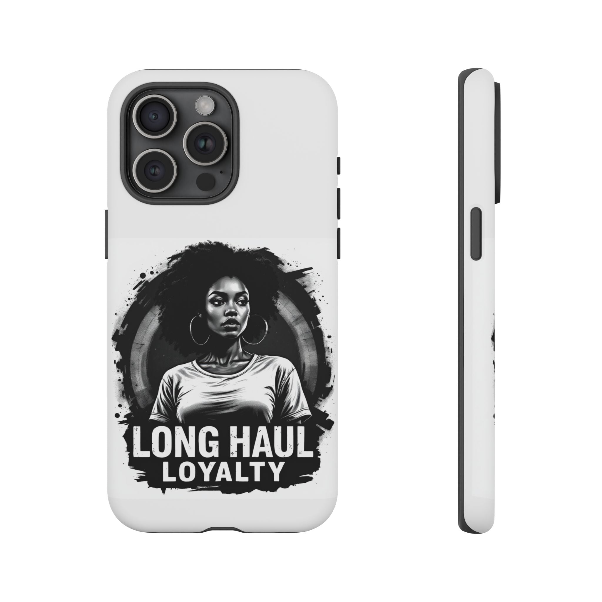 Phone Case — "Long Haul Loyalty" Black & White Portrait Protective Case