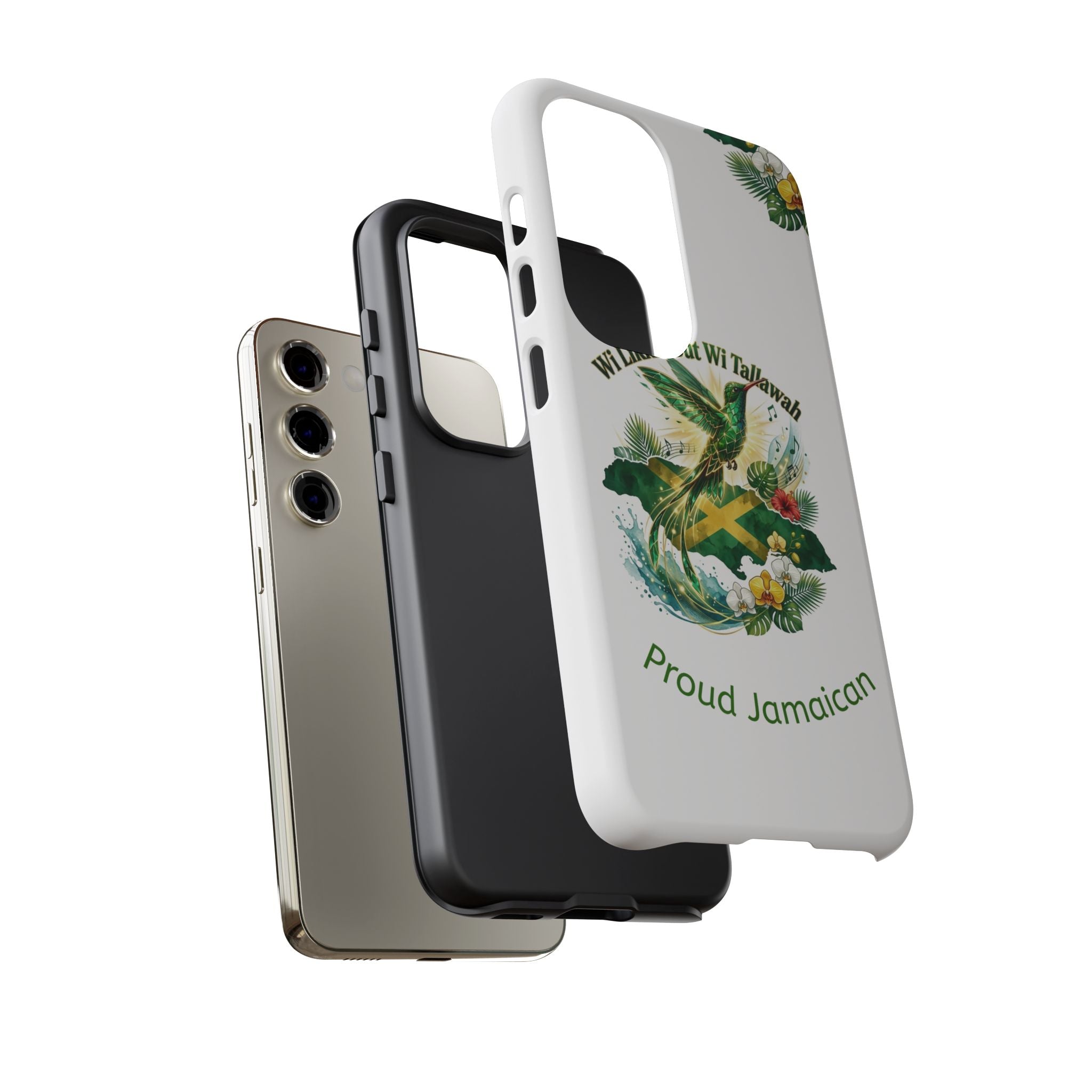 Jamaica Hummingbird Phone Case — “Wi Likkle But Wi Tallawah” Tropical Protective Cover