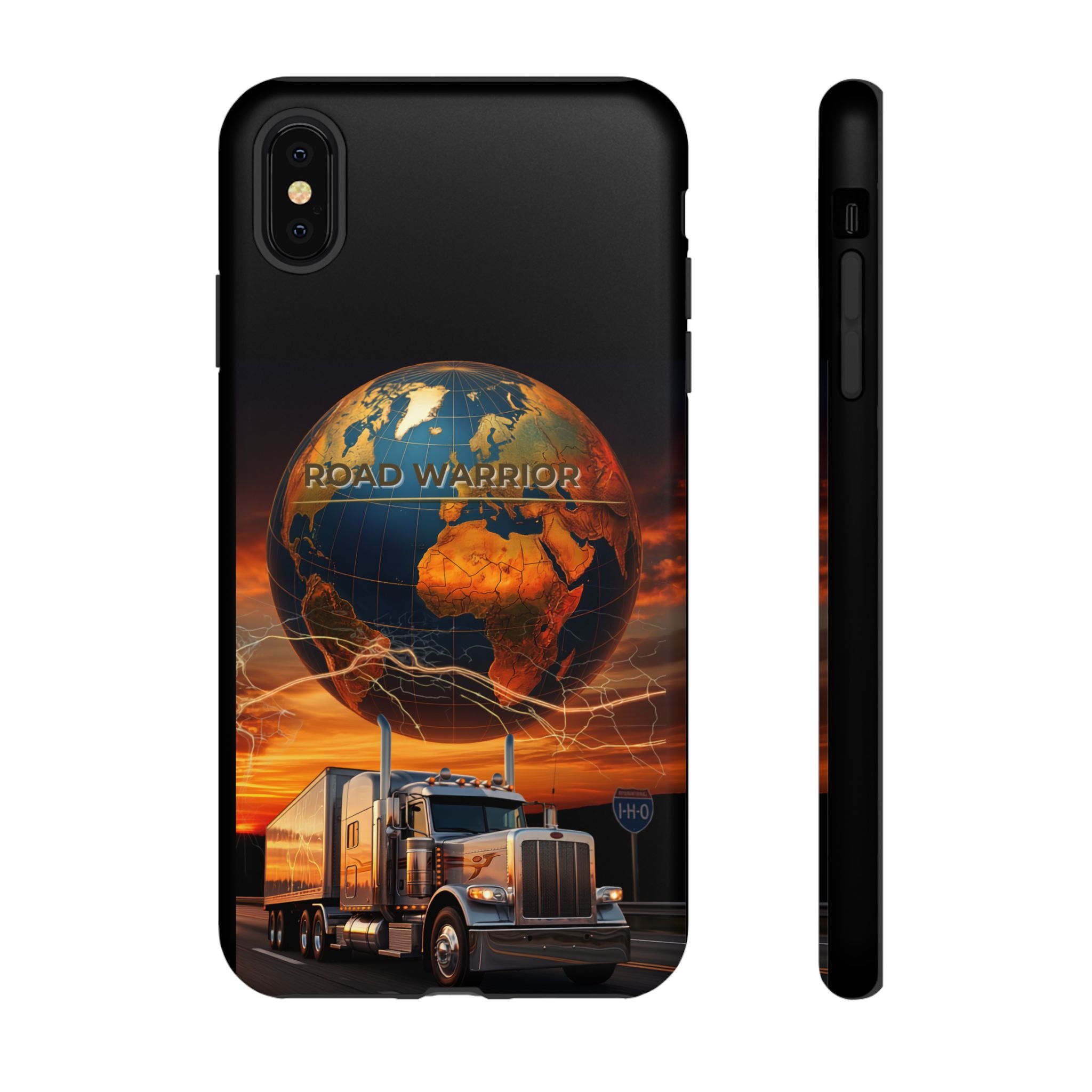 Truck Driver Phone Case — 'Global Road Warrior' Semi Truck Globe Tough Phone Cover