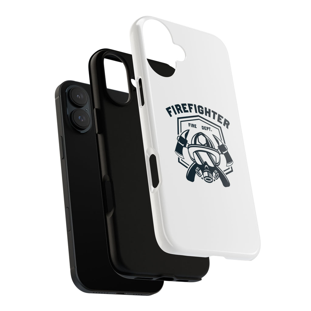 Firefighter Tough Phone Case — Fire Dept Helmet & Axes Protective Cover