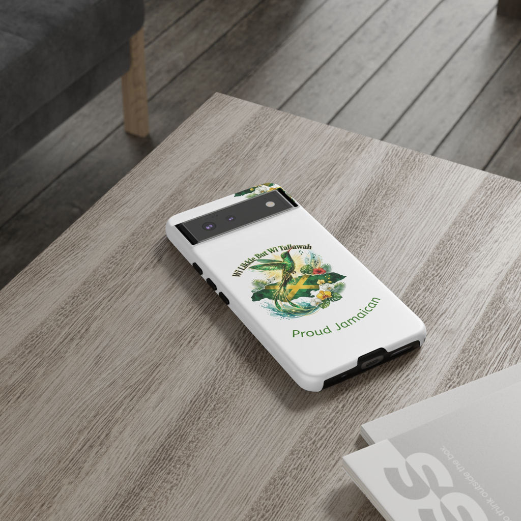Jamaica Hummingbird Phone Case — “Wi Likkle But Wi Tallawah” Tropical Protective Cover