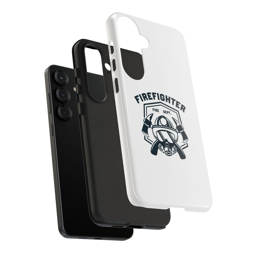 Firefighter Tough Phone Case — Fire Dept Helmet & Axes Protective Cover