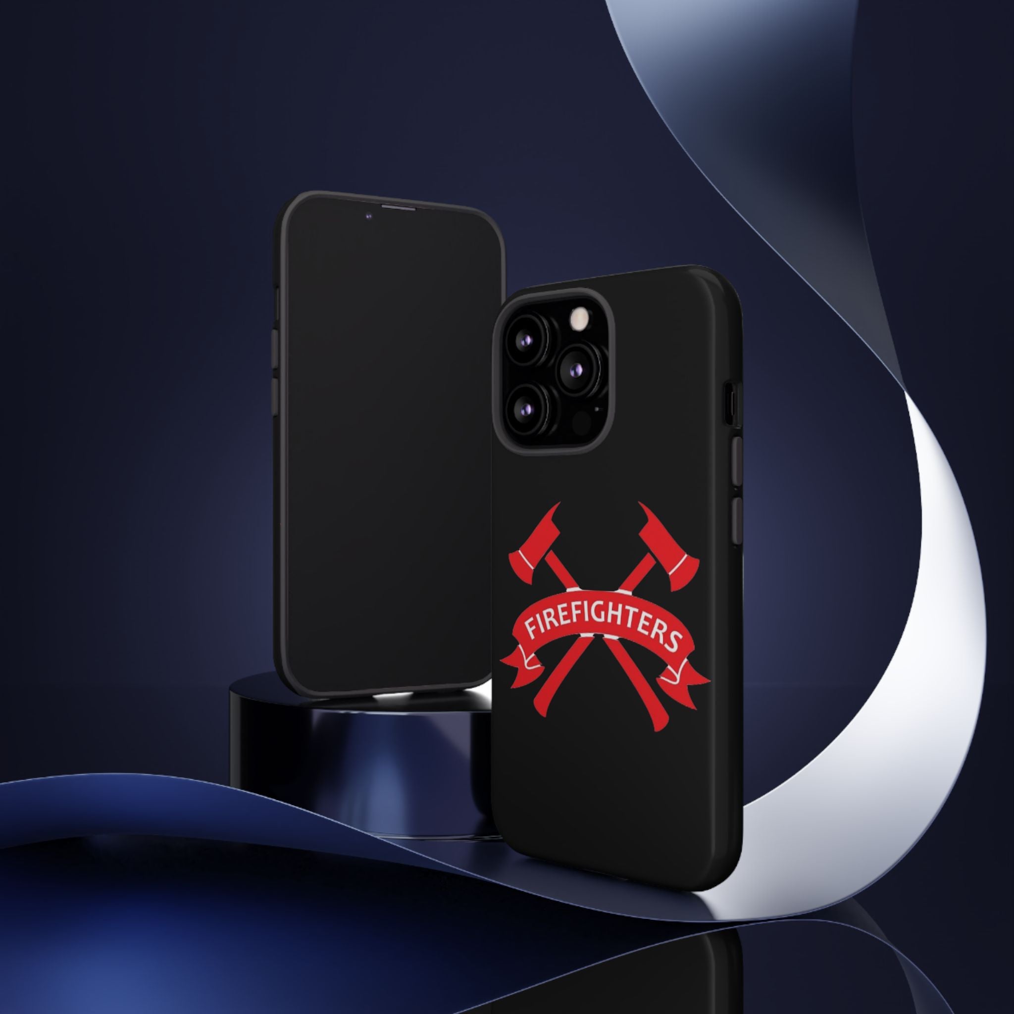 Firefighters Tough Phone Case — Red Crossed Axes Design
