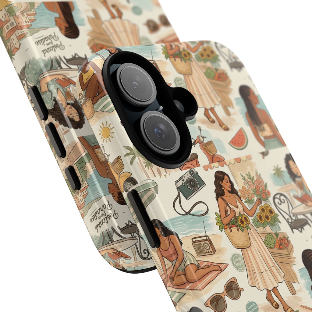 Tropical Vacation Phone Case — Vintage Beach Women Pattern
