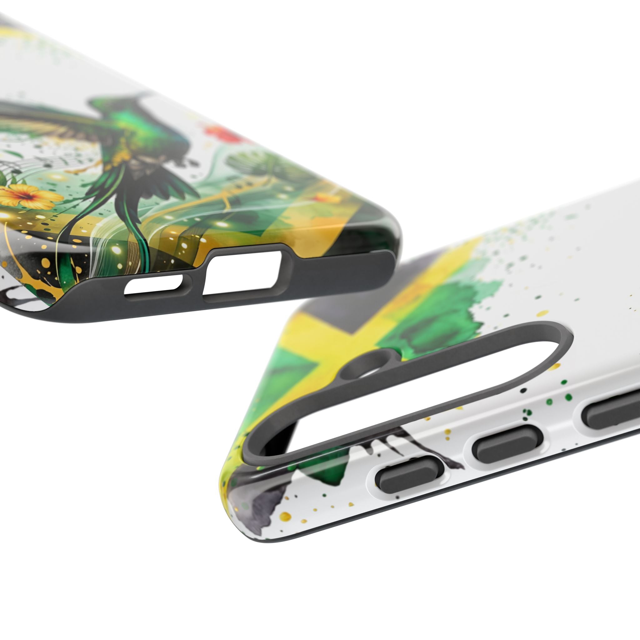 Hummingbird Jamaica Tough Phone Case – Tropical Floral Protective Cover