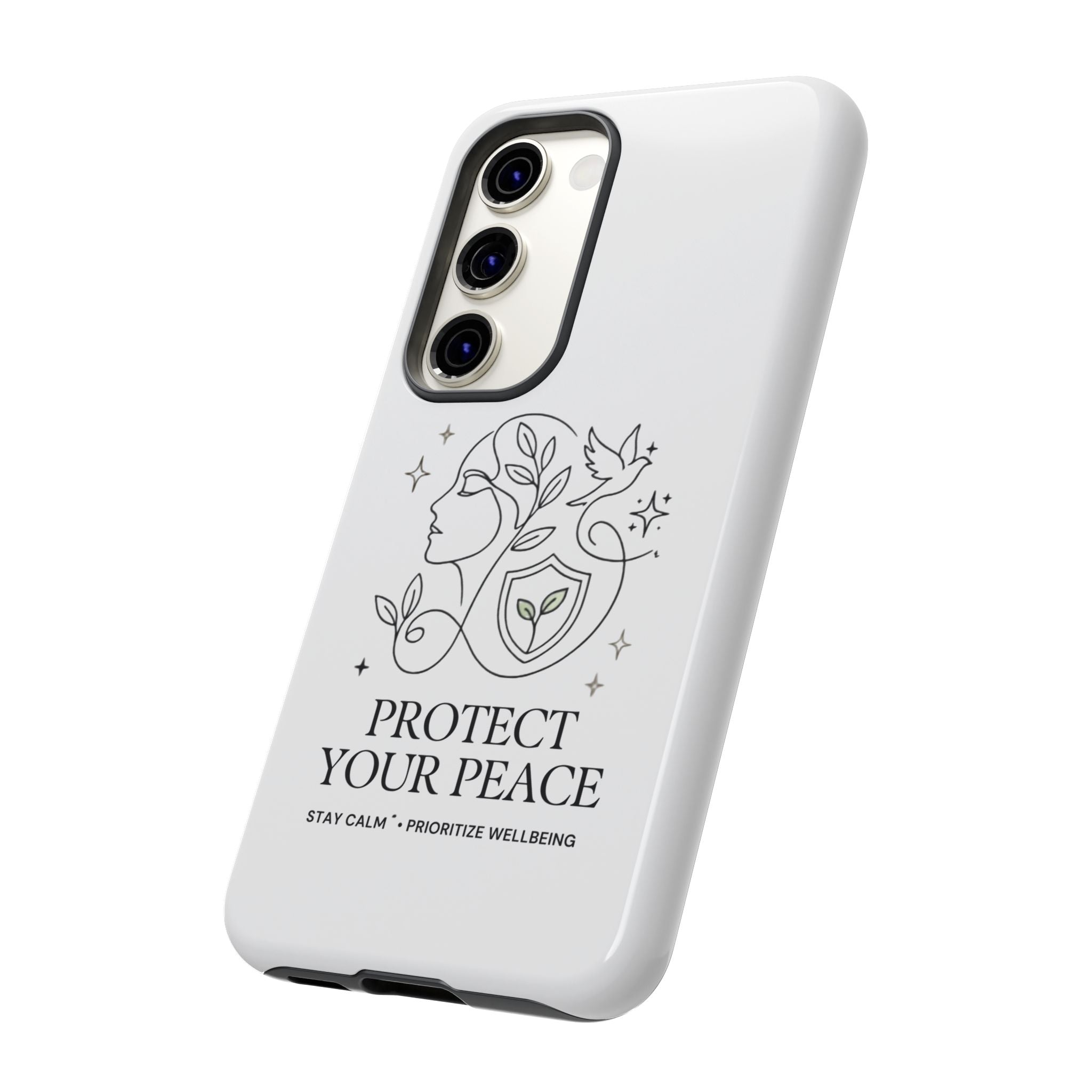 Protect Your Peace Phone Case – Minimalist Wellness iPhone Cover