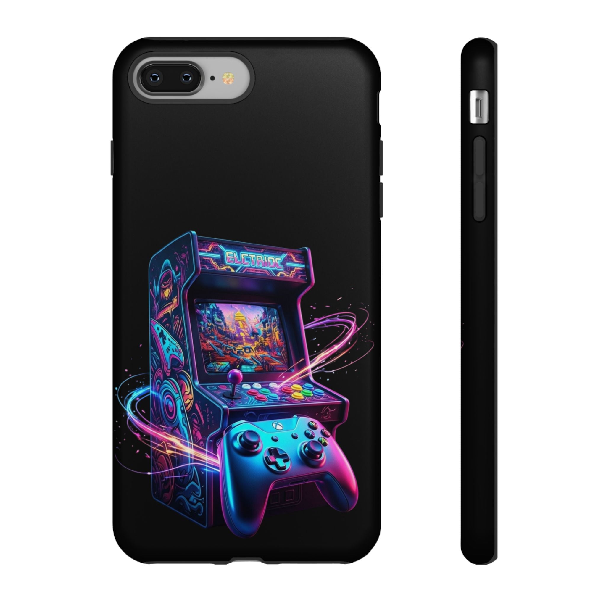 Retro Arcade Phone Case — Neon Gaming Controller Design