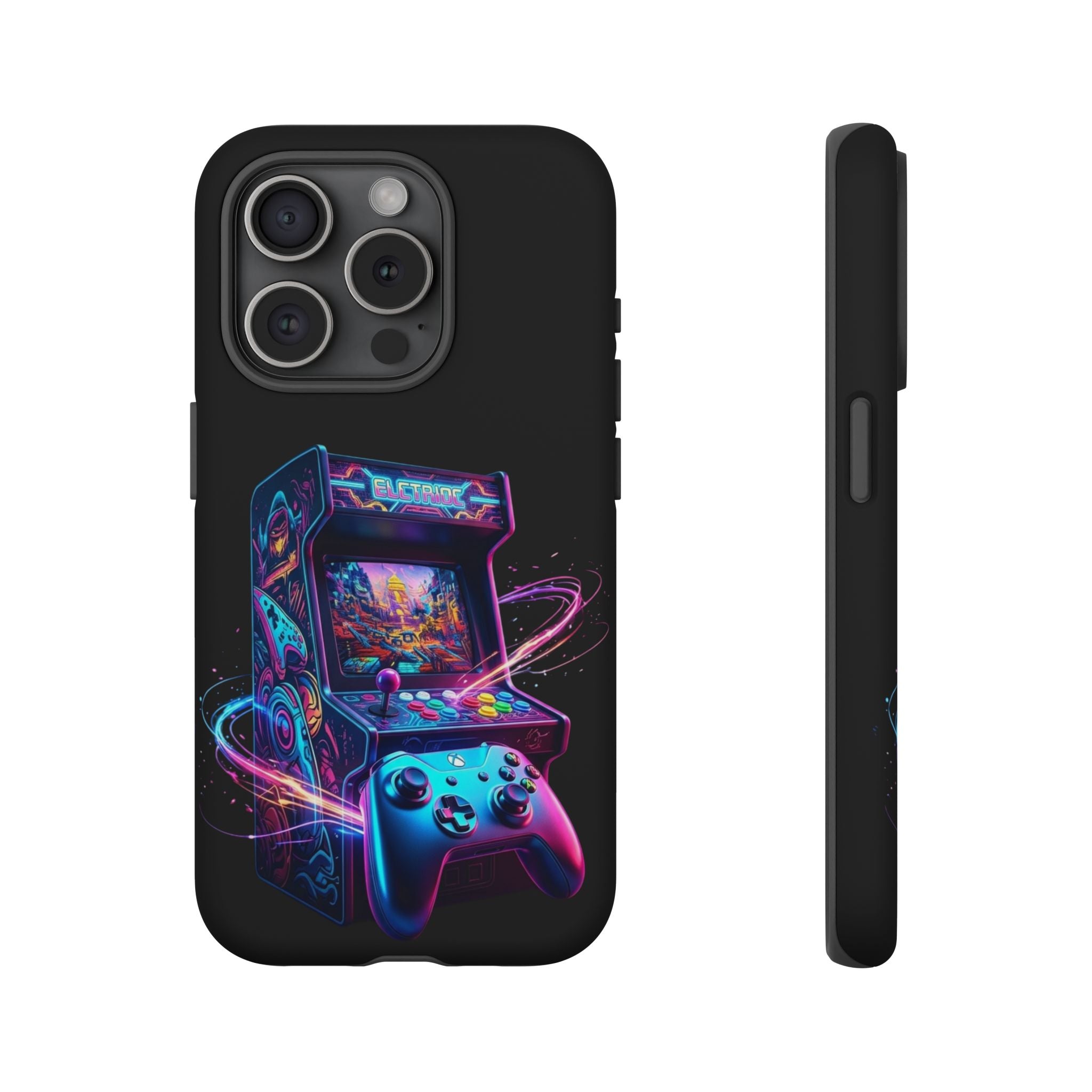 Retro Arcade Phone Case — Neon Gaming Controller Design