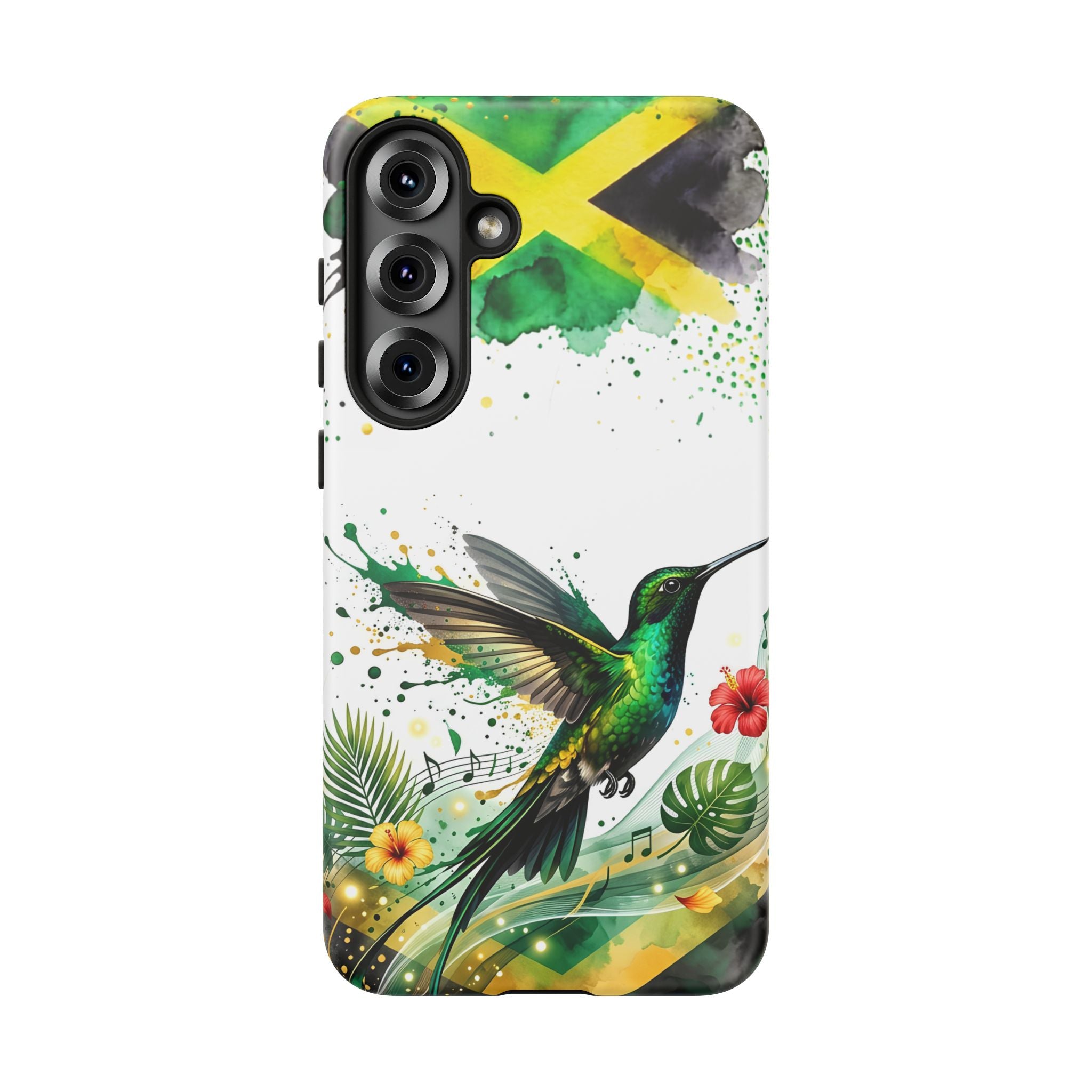 Hummingbird Jamaica Tough Phone Case – Tropical Floral Protective Cover