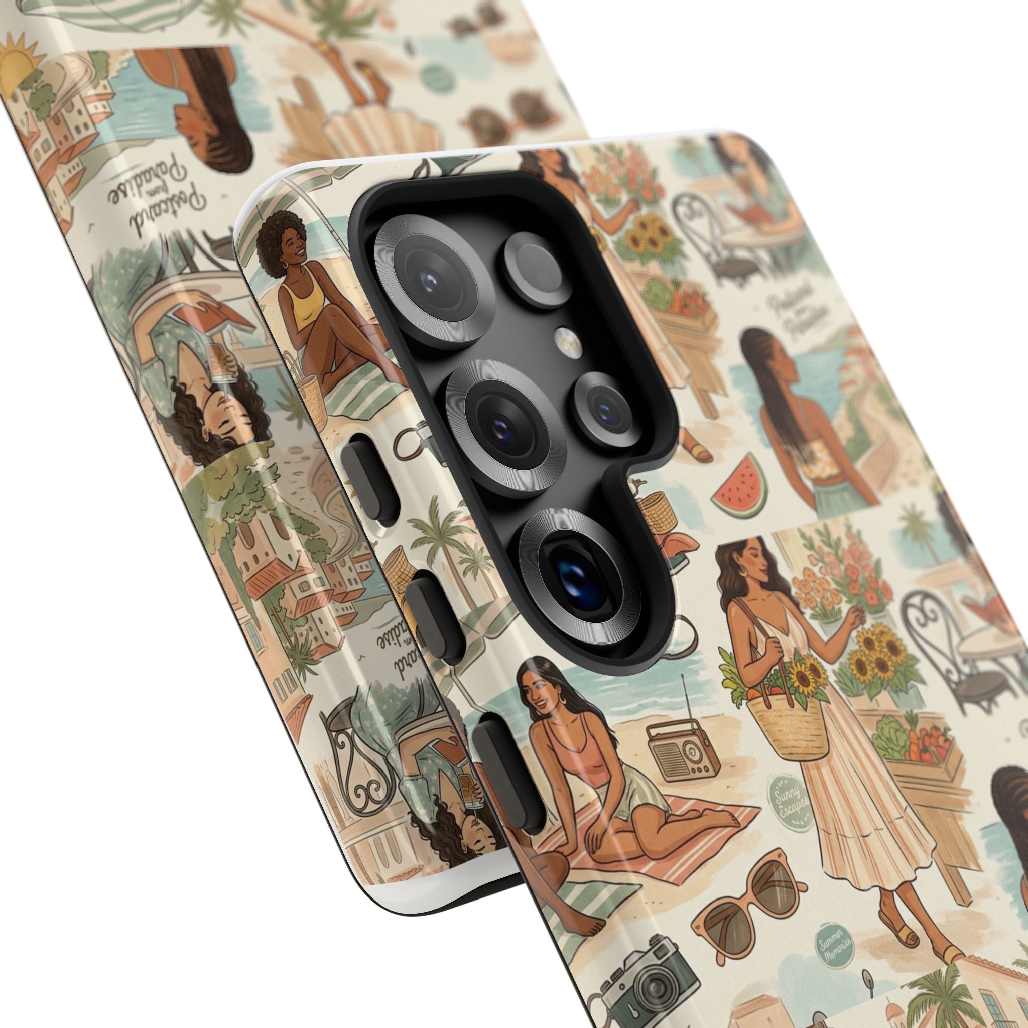 Tropical Vacation Phone Case — Vintage Beach Women Pattern