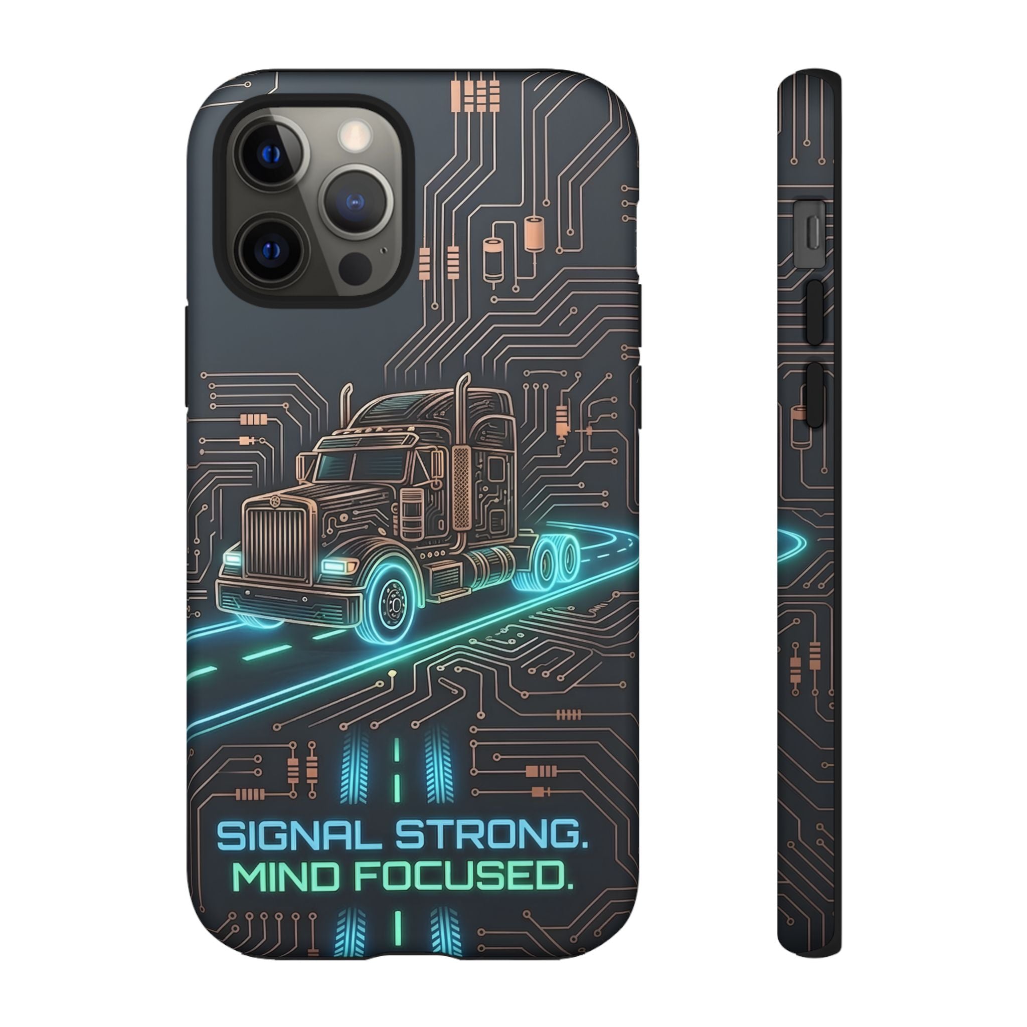 Truck Driver Gamer Phone Case — “Real Life. No Pause Button.”