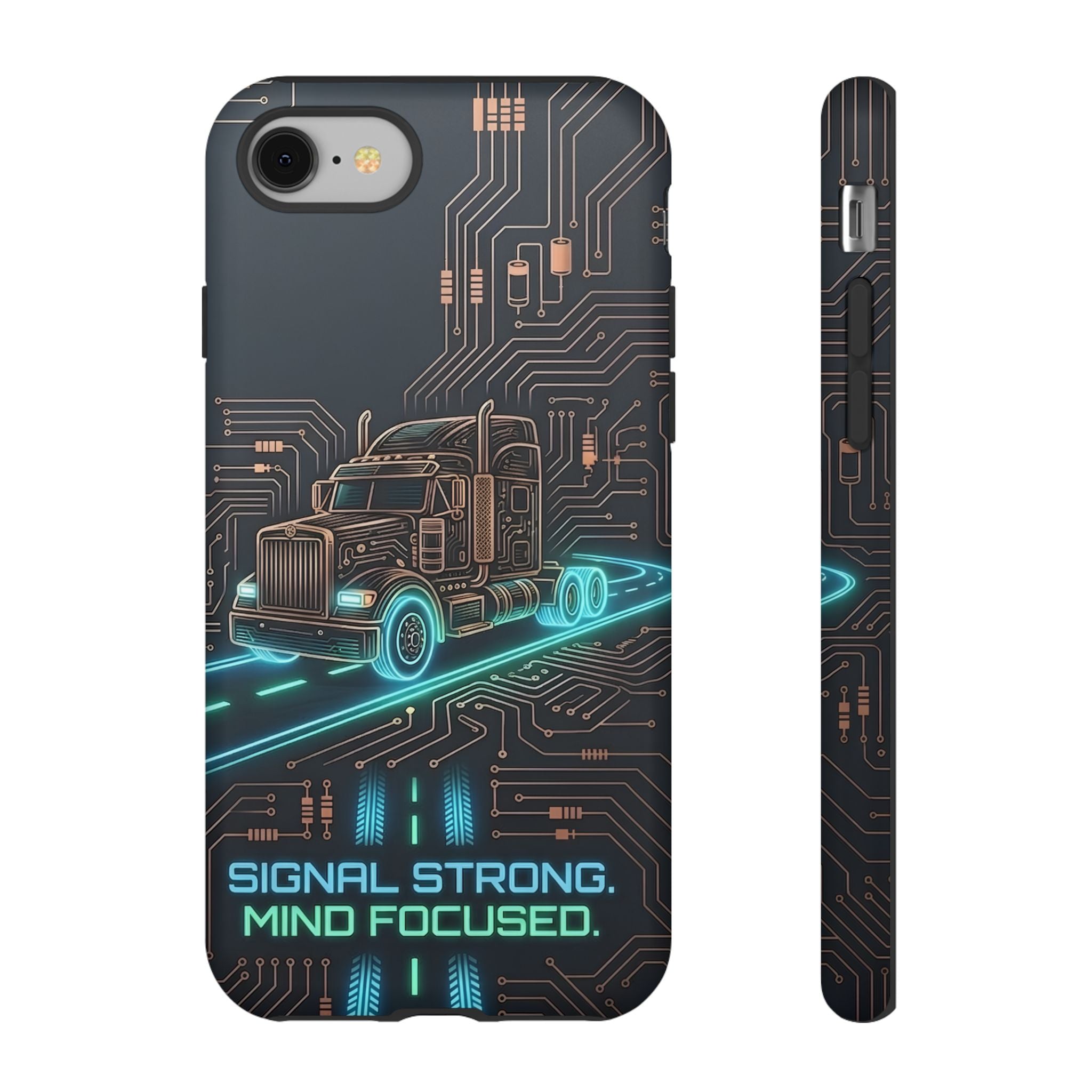 Truck Driver Gamer Phone Case — “Real Life. No Pause Button.”