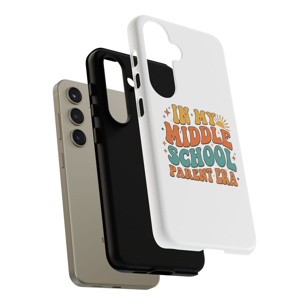 Middle School Parent Phone Case — "In My Middle School Parent Era" Retro Design