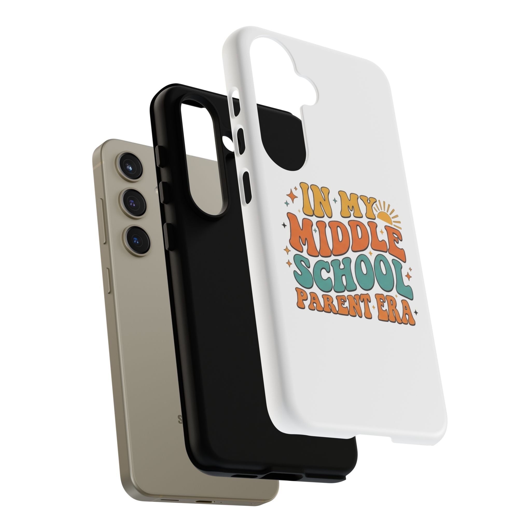 Middle School Parent Phone Case — "In My Middle School Parent Era" Retro Design
