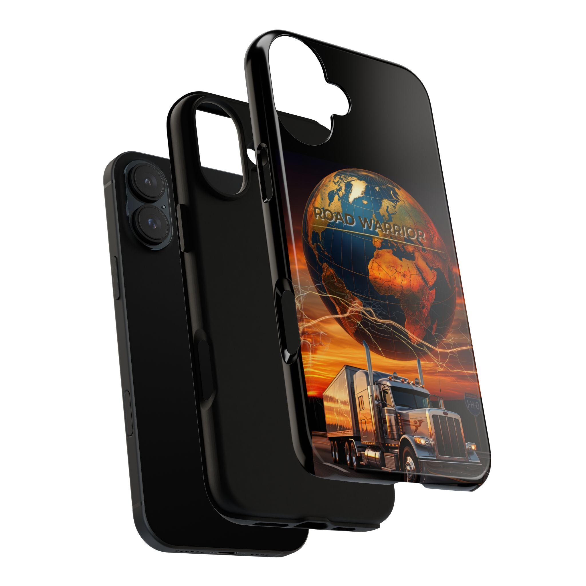 Truck Driver Phone Case — 'Global Road Warrior' Semi Truck Globe Tough Phone Cover