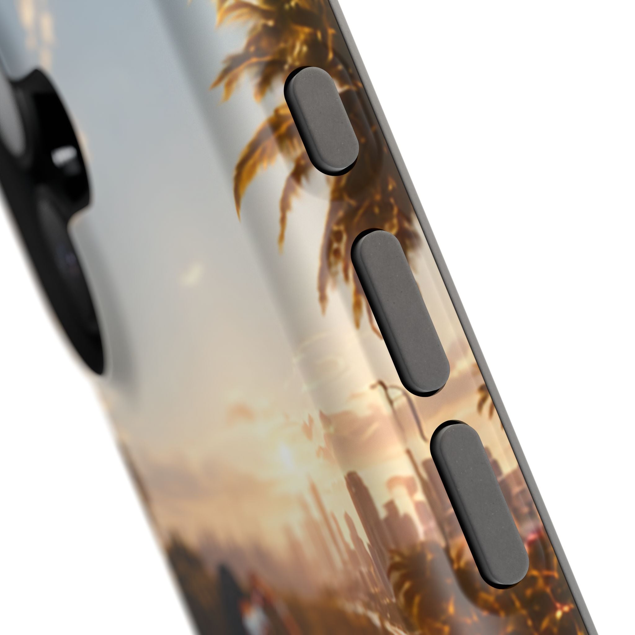 Phone Case - 'Retail Therapy' Magnetic Impact-Resistant Case, Sunset Shopping Design