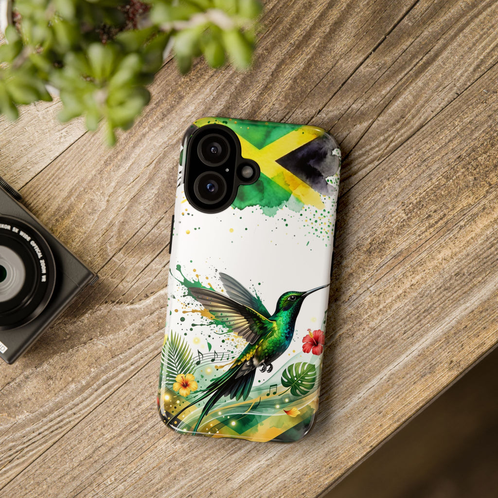Hummingbird Jamaica Tough Phone Case – Tropical Floral Protective Cover