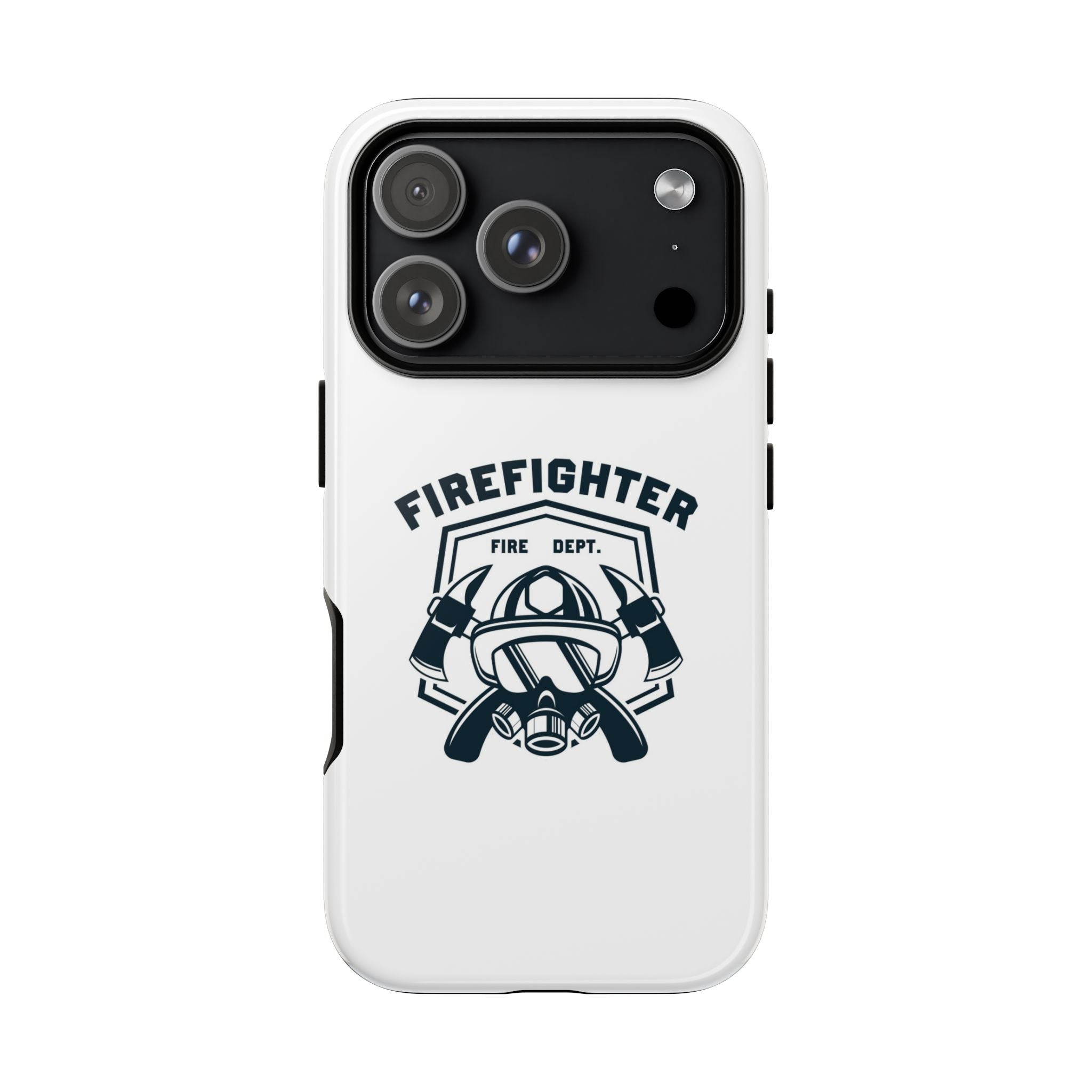 Firefighter Tough Phone Case — Fire Dept Helmet & Axes Protective Cover