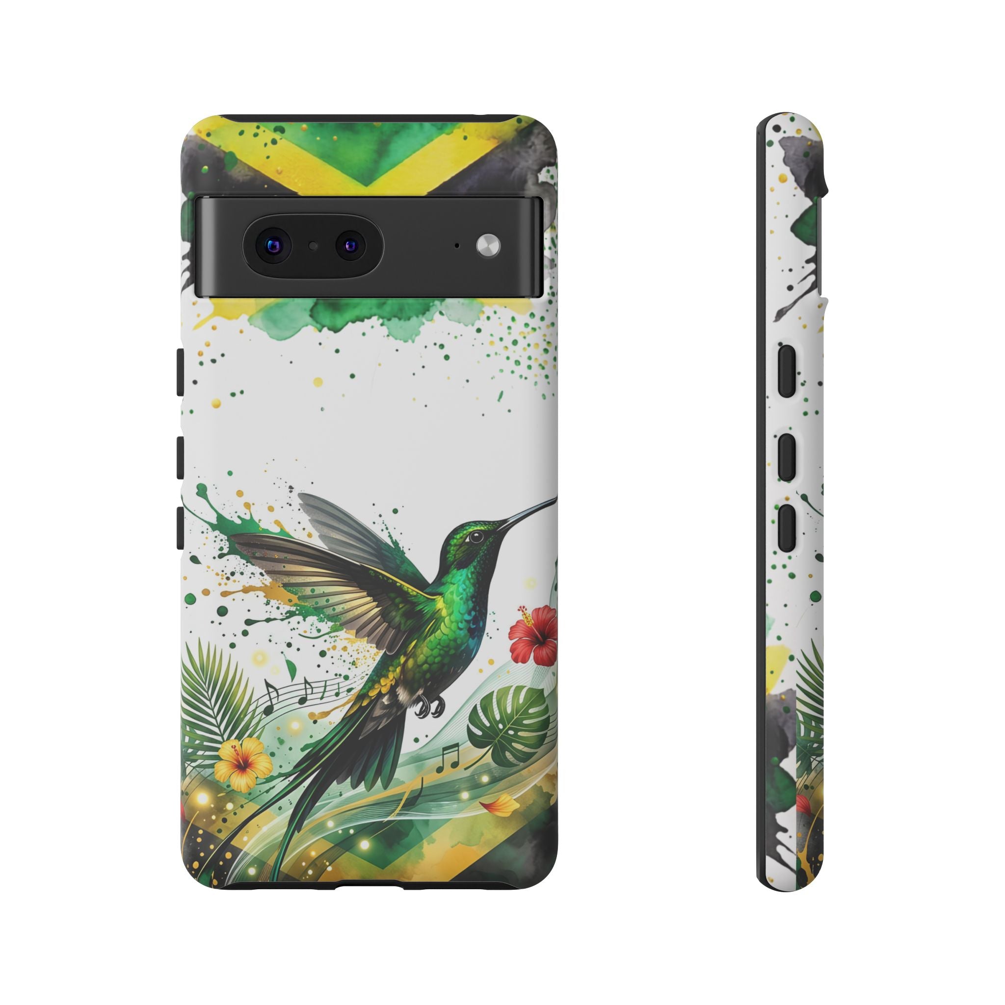Hummingbird Jamaica Tough Phone Case – Tropical Floral Protective Cover