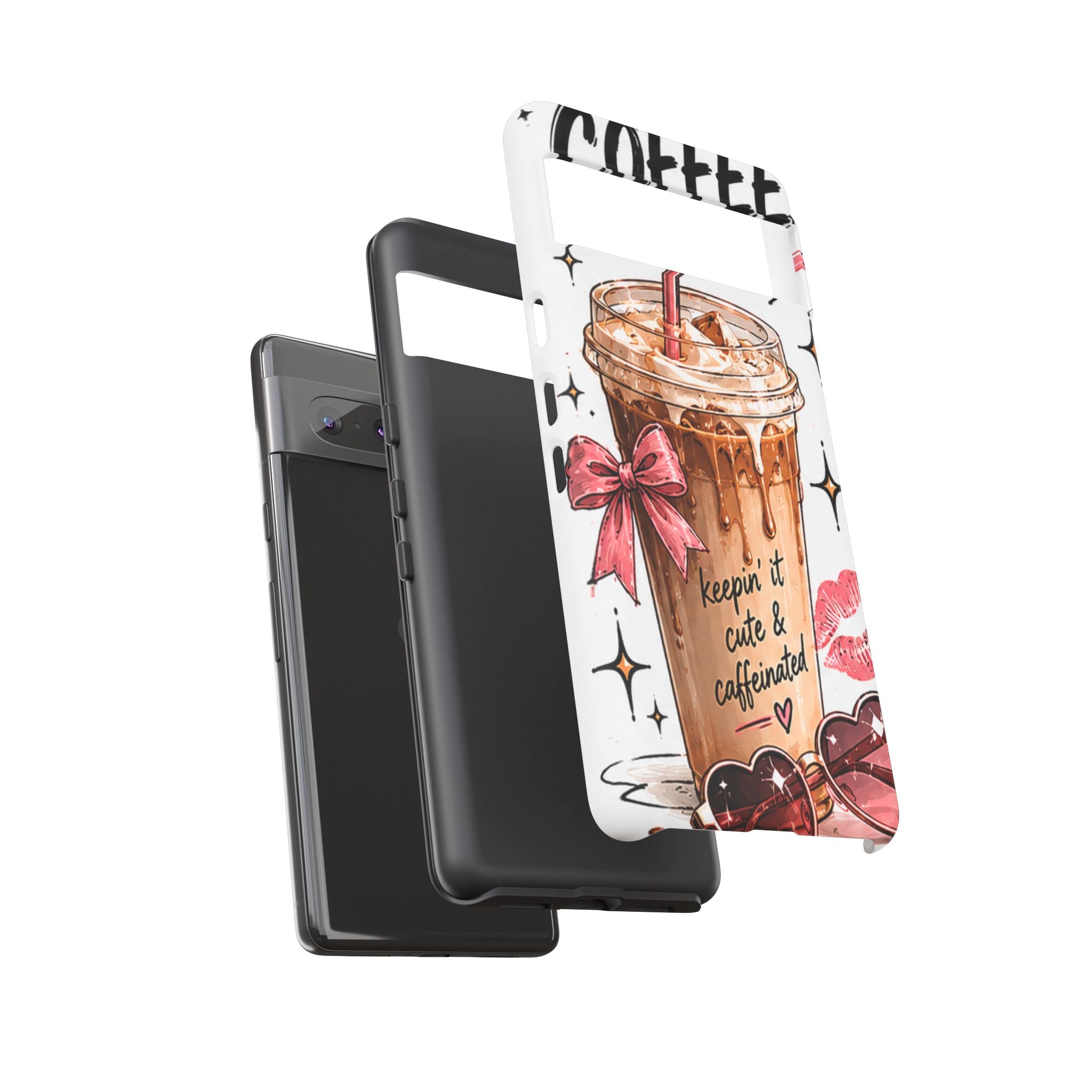 Phone Case — "Keepin' It Cute & Caffeinated" Iced Coffee Design